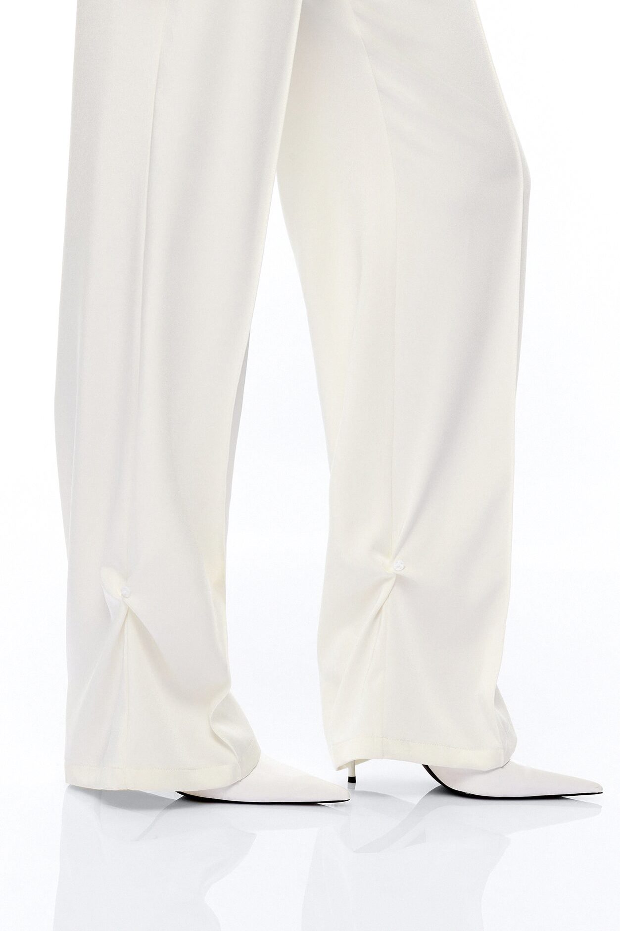Jessika Satin Vest Pant Set - Ivory