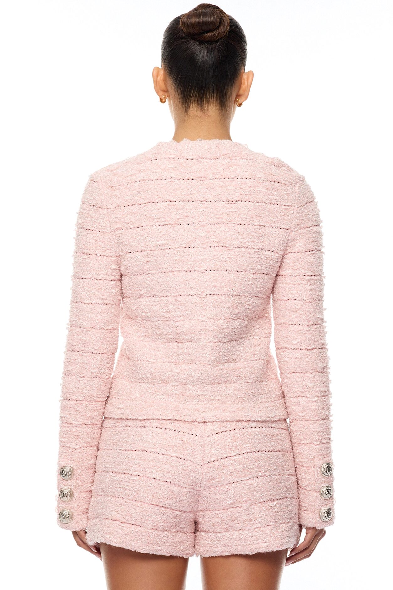 Breanna Tweed Short Set - Light Pink