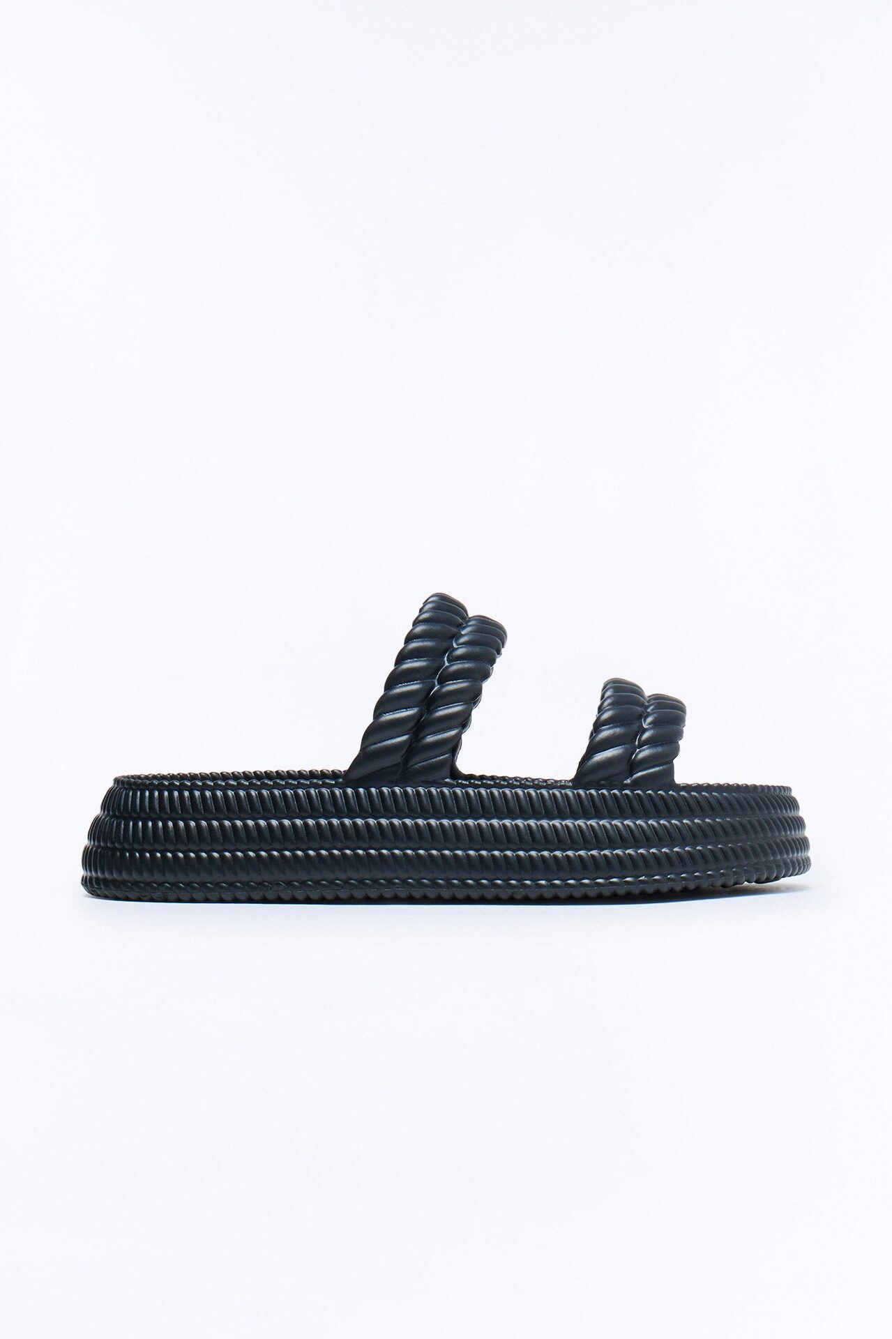 Murray Braided Slip On Slides - Black