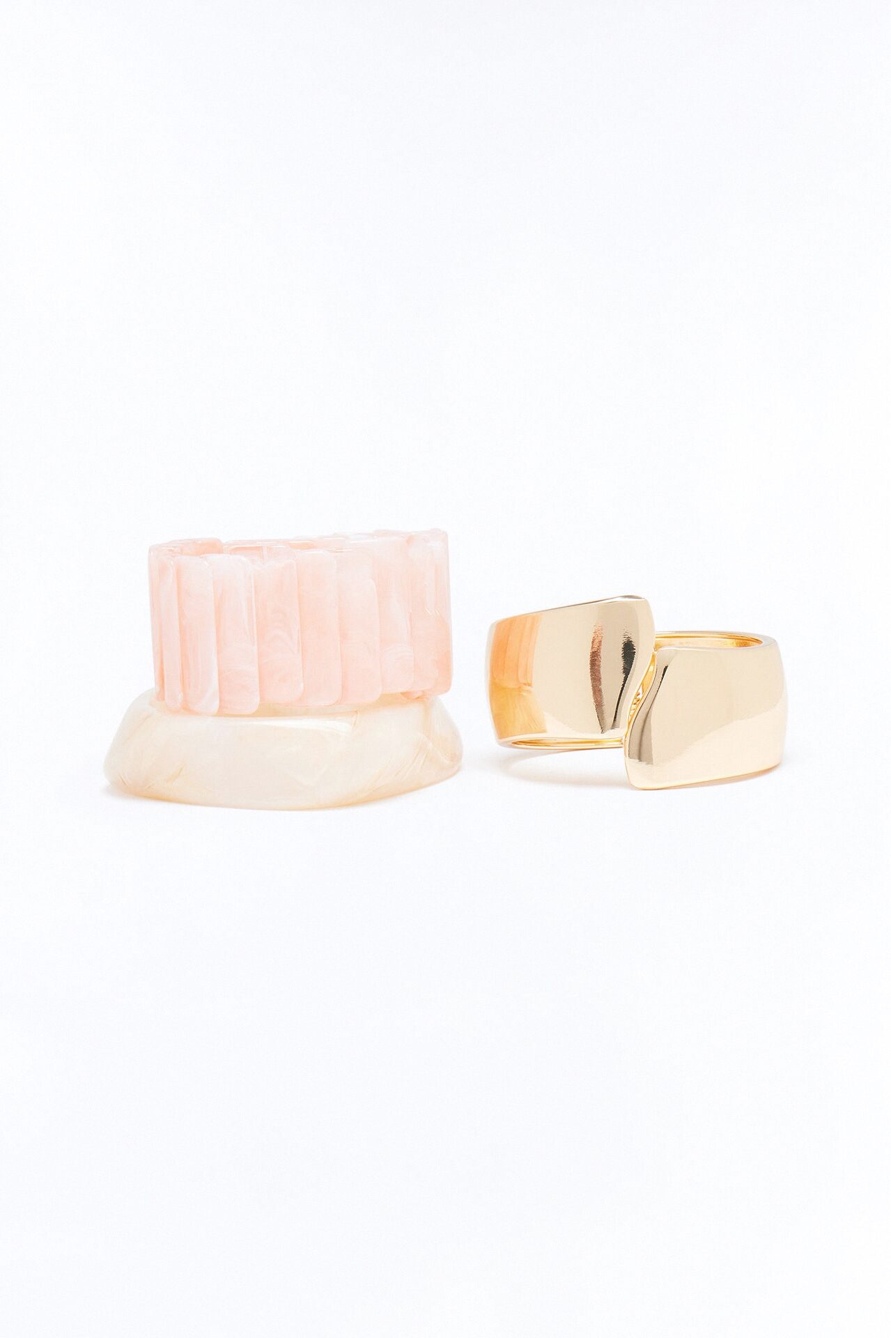 Sand Stack 3 Piece Bracelet Set - Pink/combo