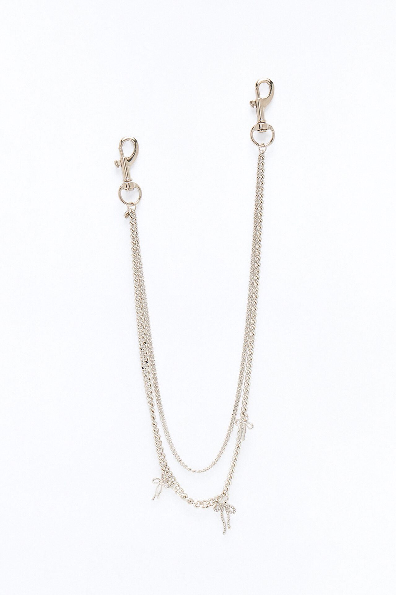 Mini Stay In The Present Pant Chain - Silver