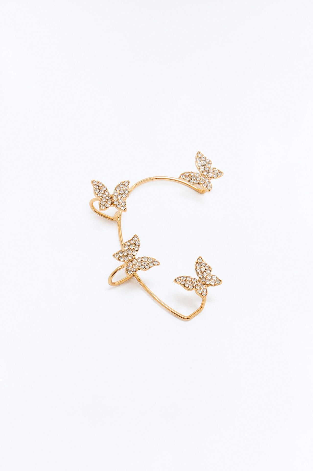 Butterfly Twirl Ear Cuff - Gold