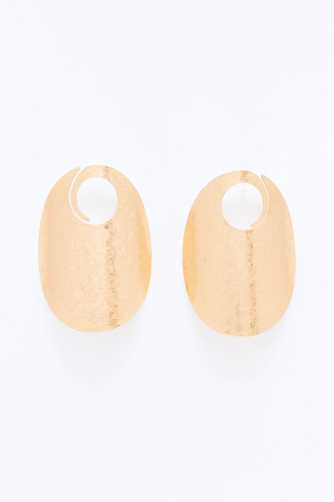 Garcia Oval Hardware Drop Earrings - Gold