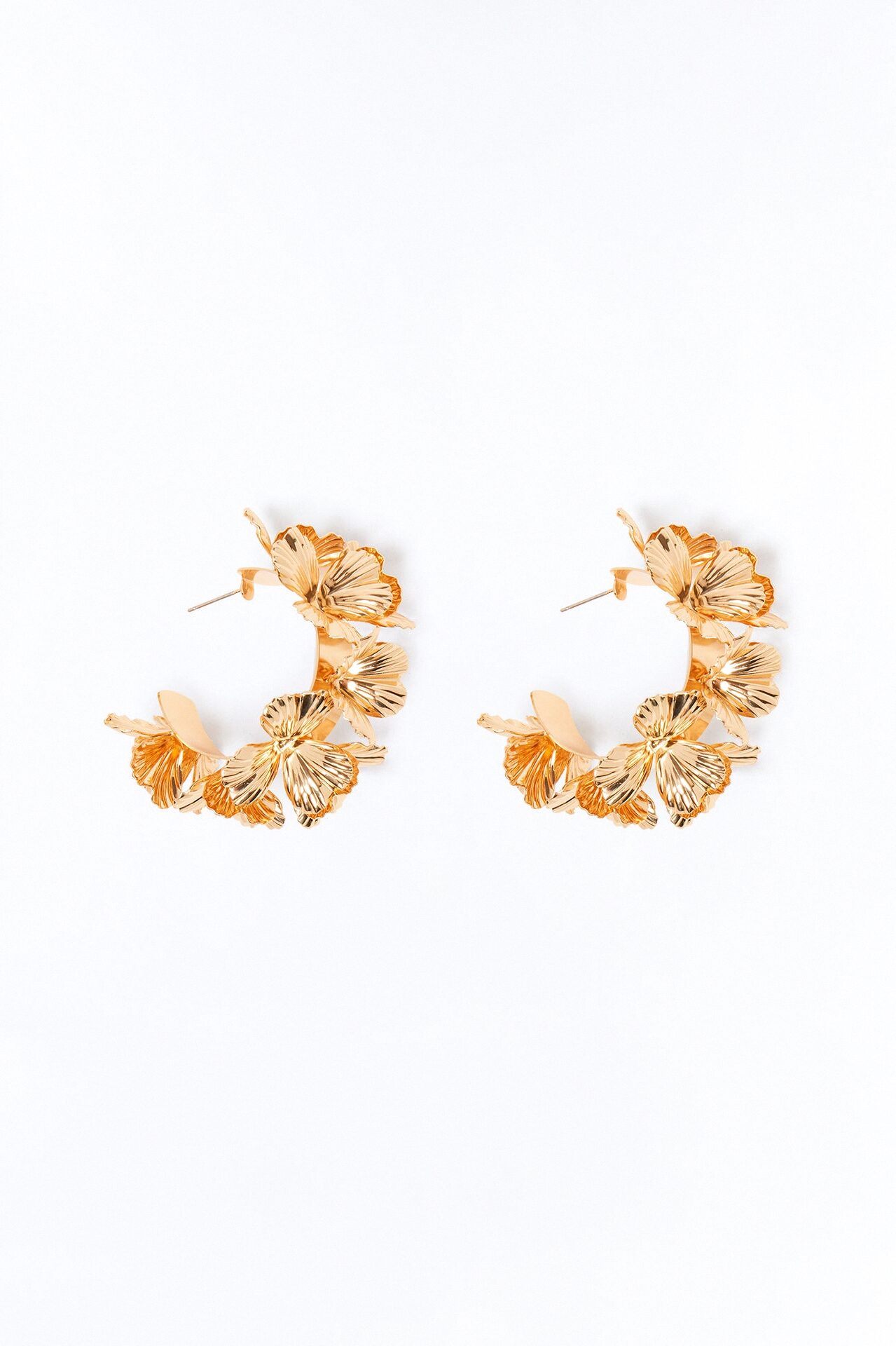 Garden Fields Hoop Earrings - Gold