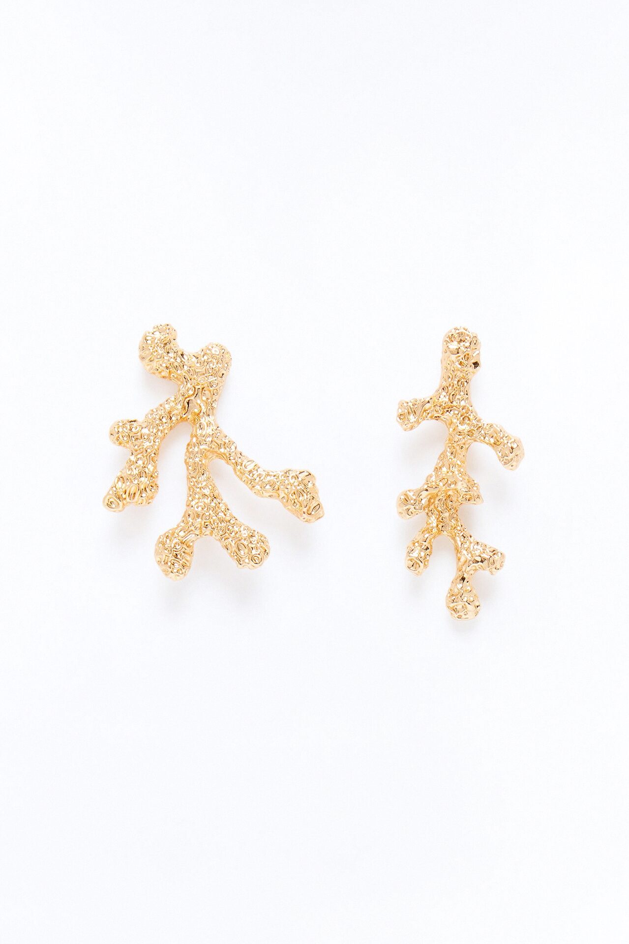 Coral Views Drop Earrings - Gold