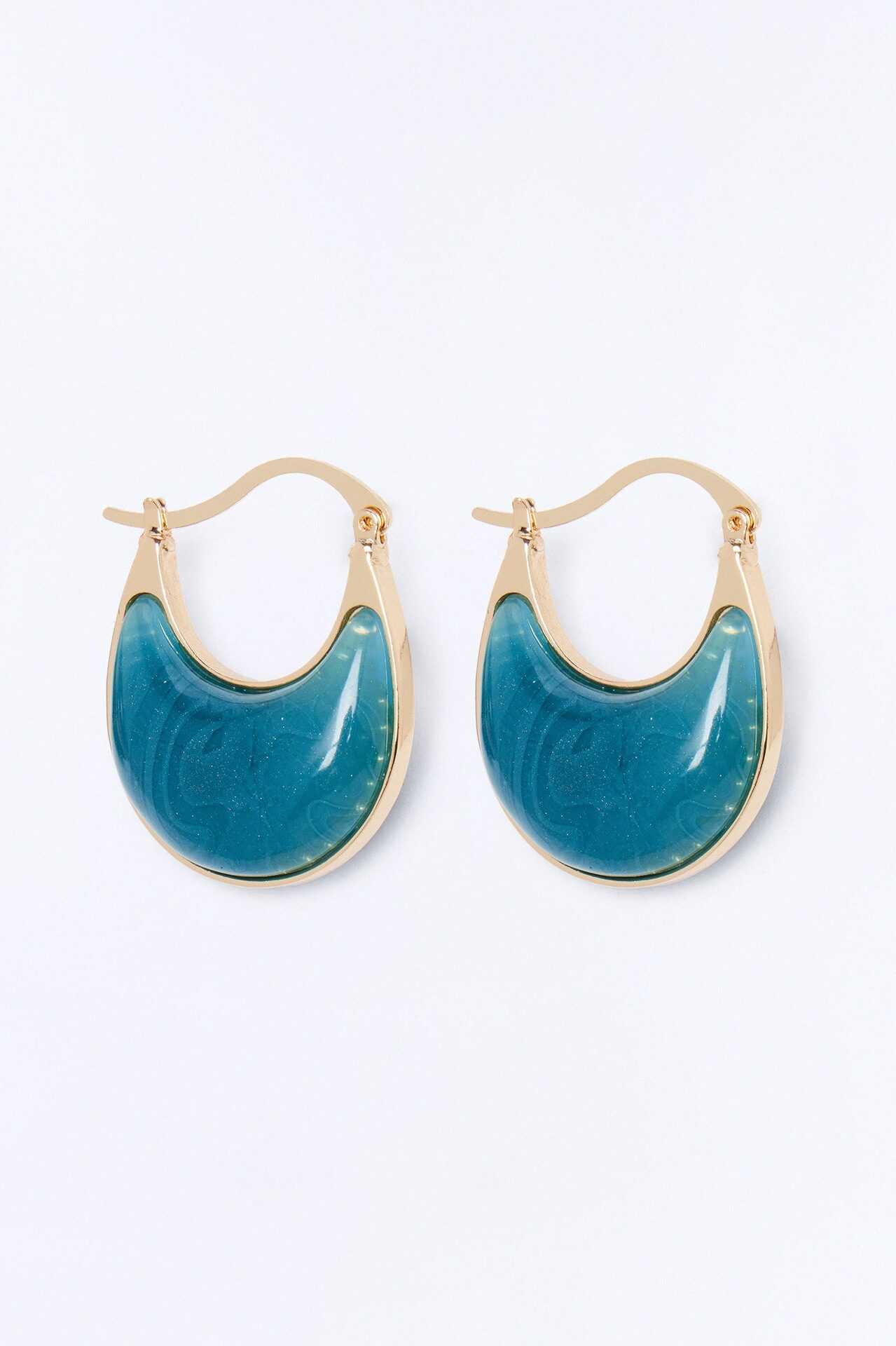 Jade Jeweled Drop Earrings - Gold/Blue