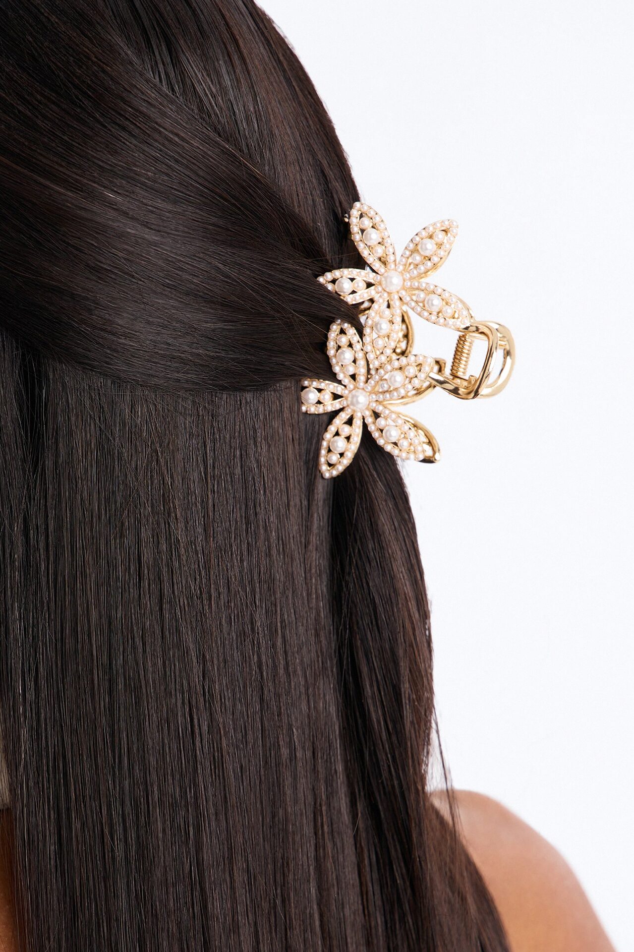 Sea Flowers Hair Claw Clip - Gold