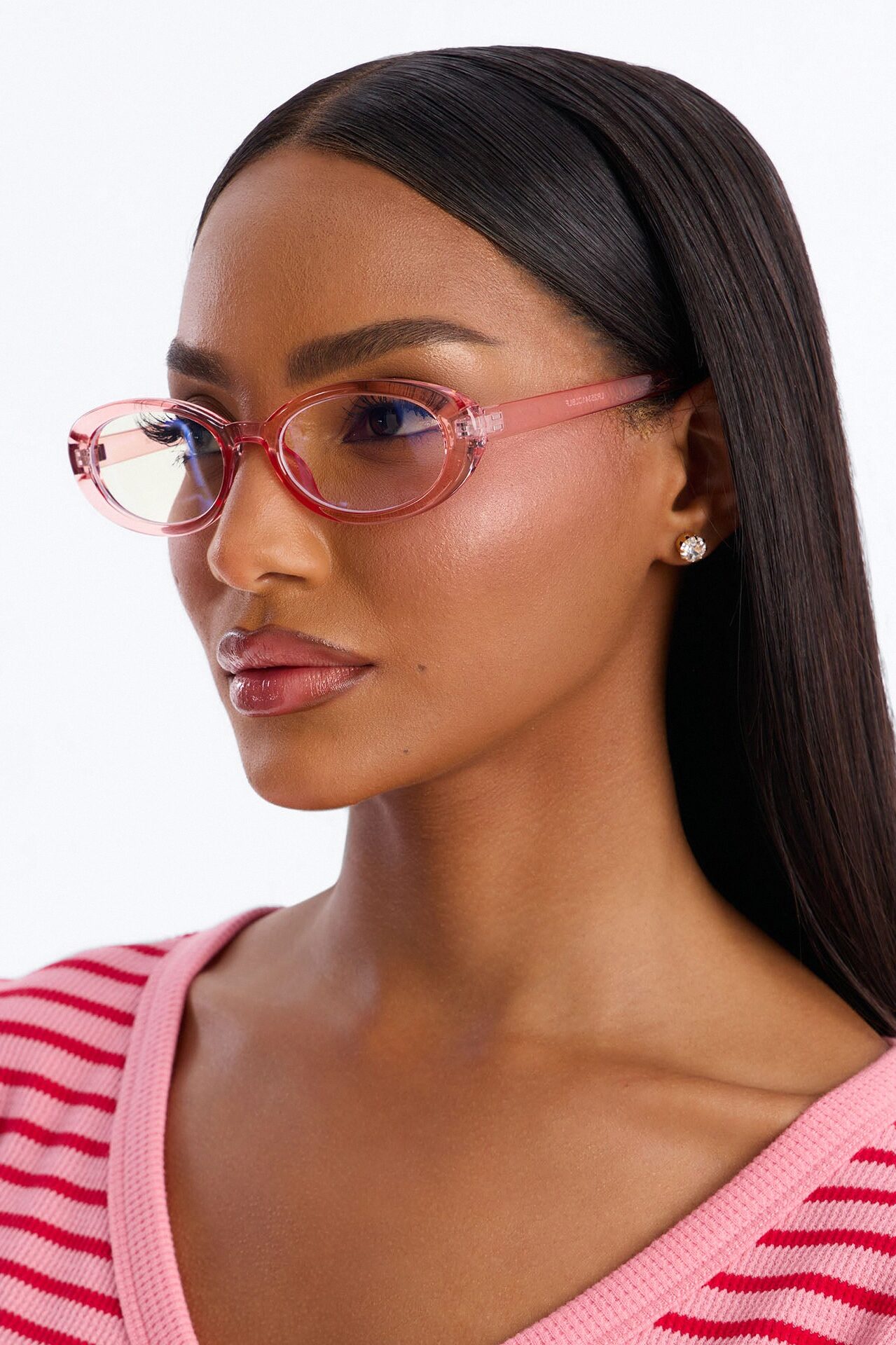 Corporate Baddie Blue Light Glasses - Pink