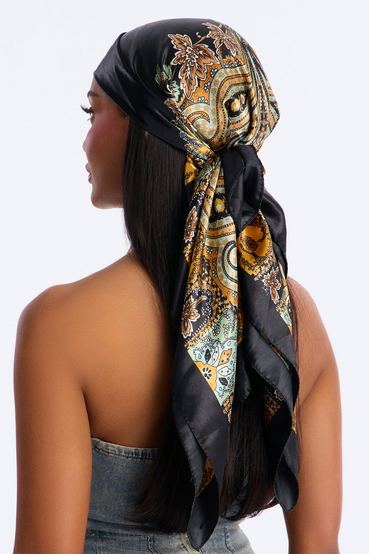 Sunny Shade Head Scarf - Brown/combo