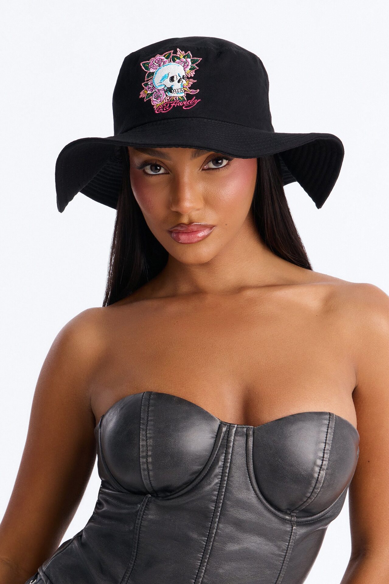 Dark Thoughts Ed Hardy Bucket Hat - Black/combo