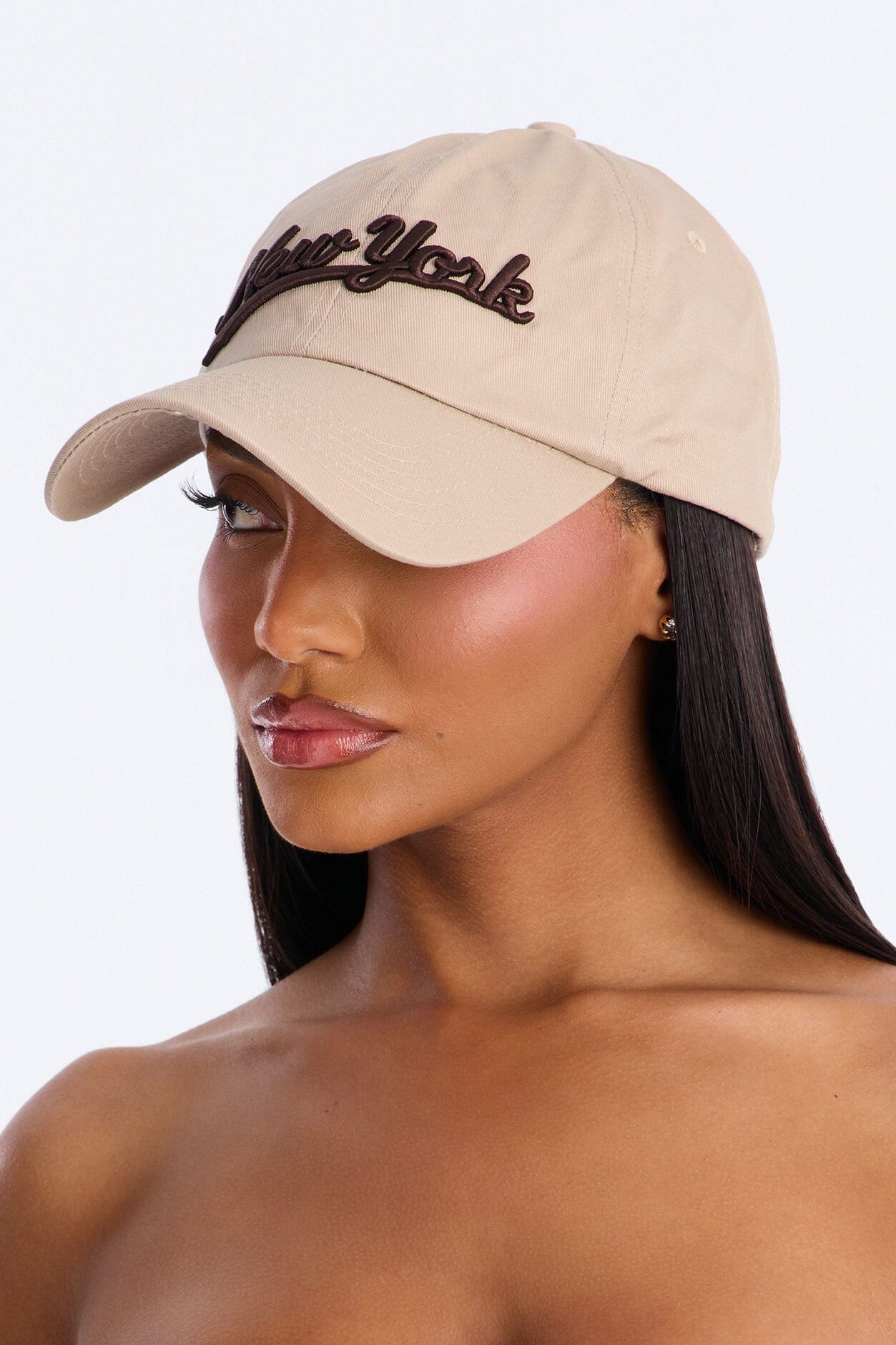 NY Vibes Baseball Hat - Tan