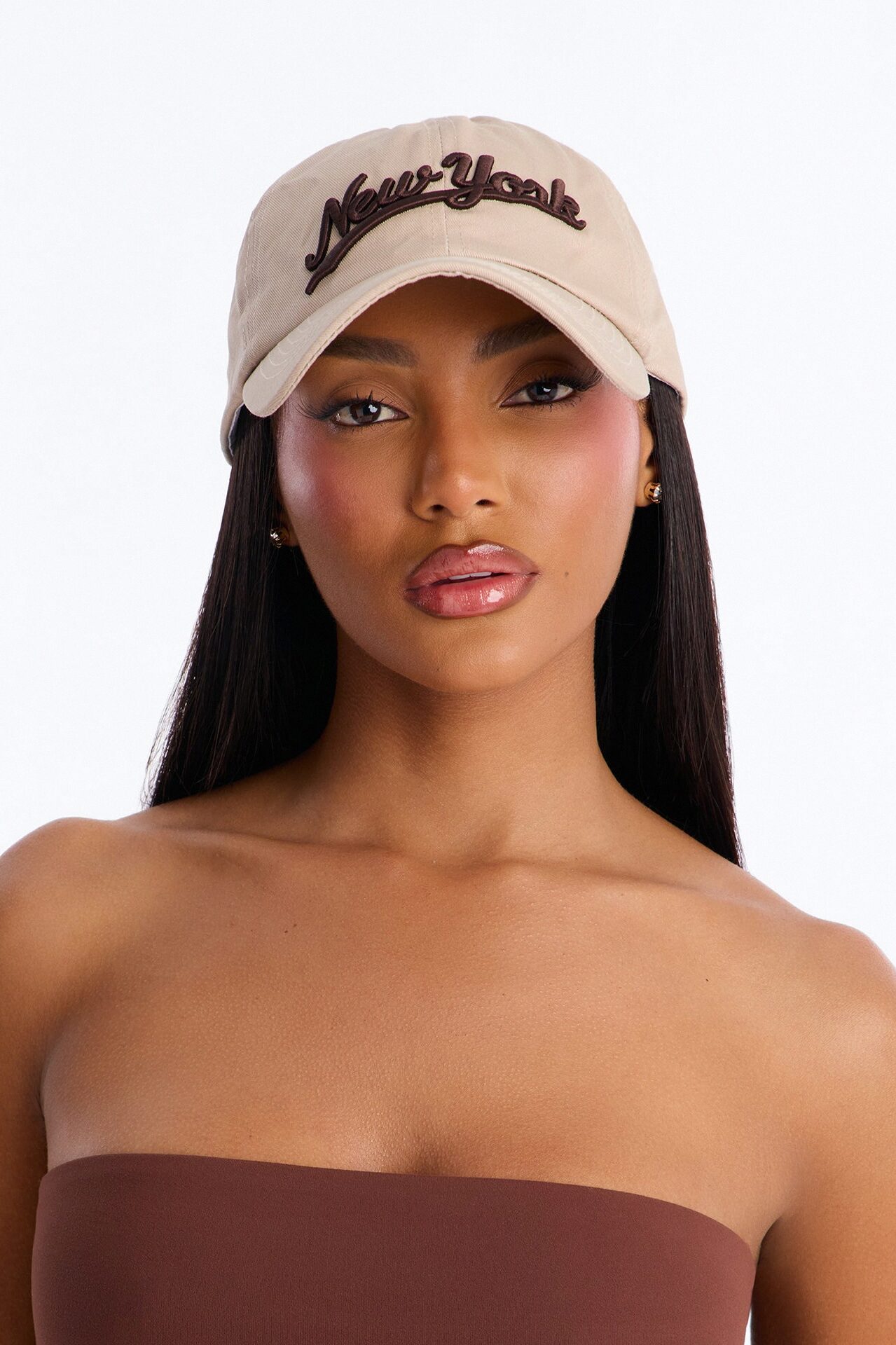 NY Vibes Baseball Hat - Tan