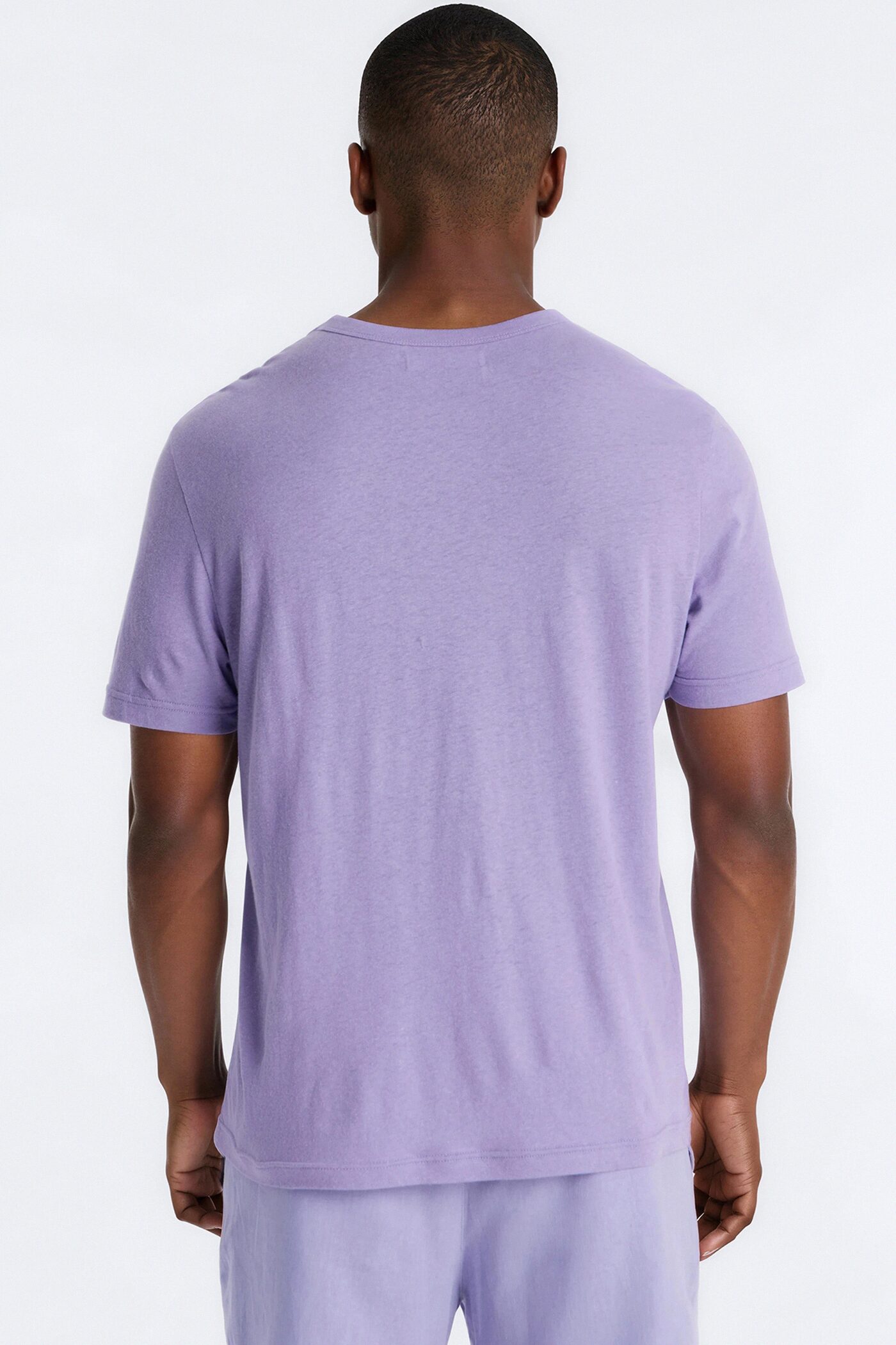Bahamas Linen Crew Tee - Lavender