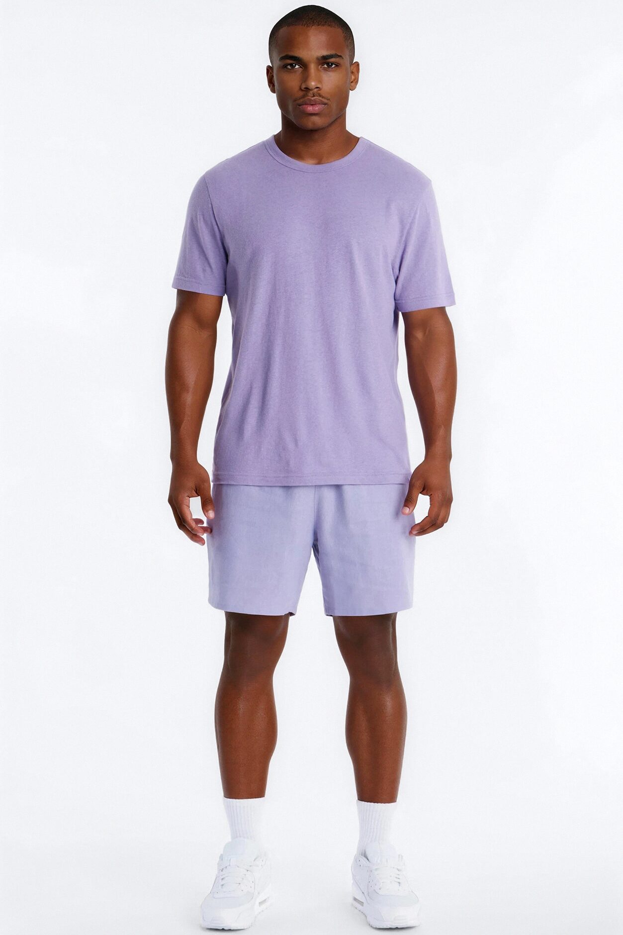 Bahamas Linen Slim Short - Lavender