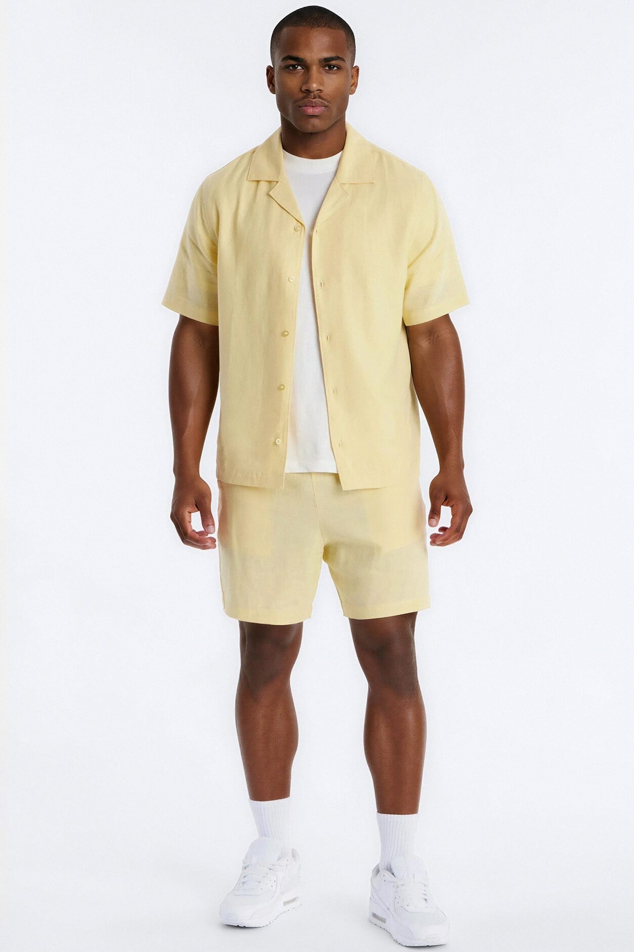 Bahamas Linen Shorts - Butter Yellow