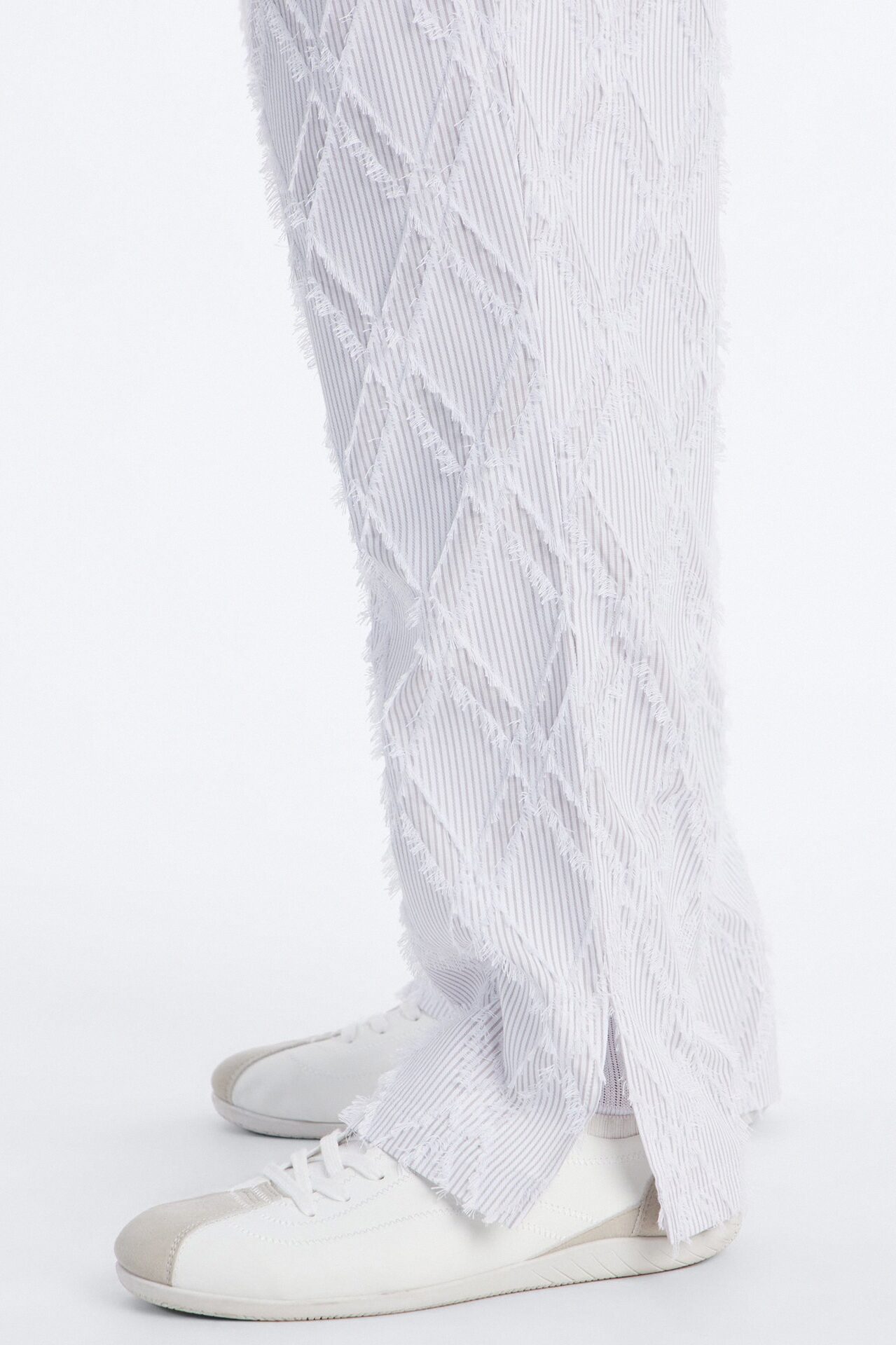 Straight Sahara Stripe Pant - White