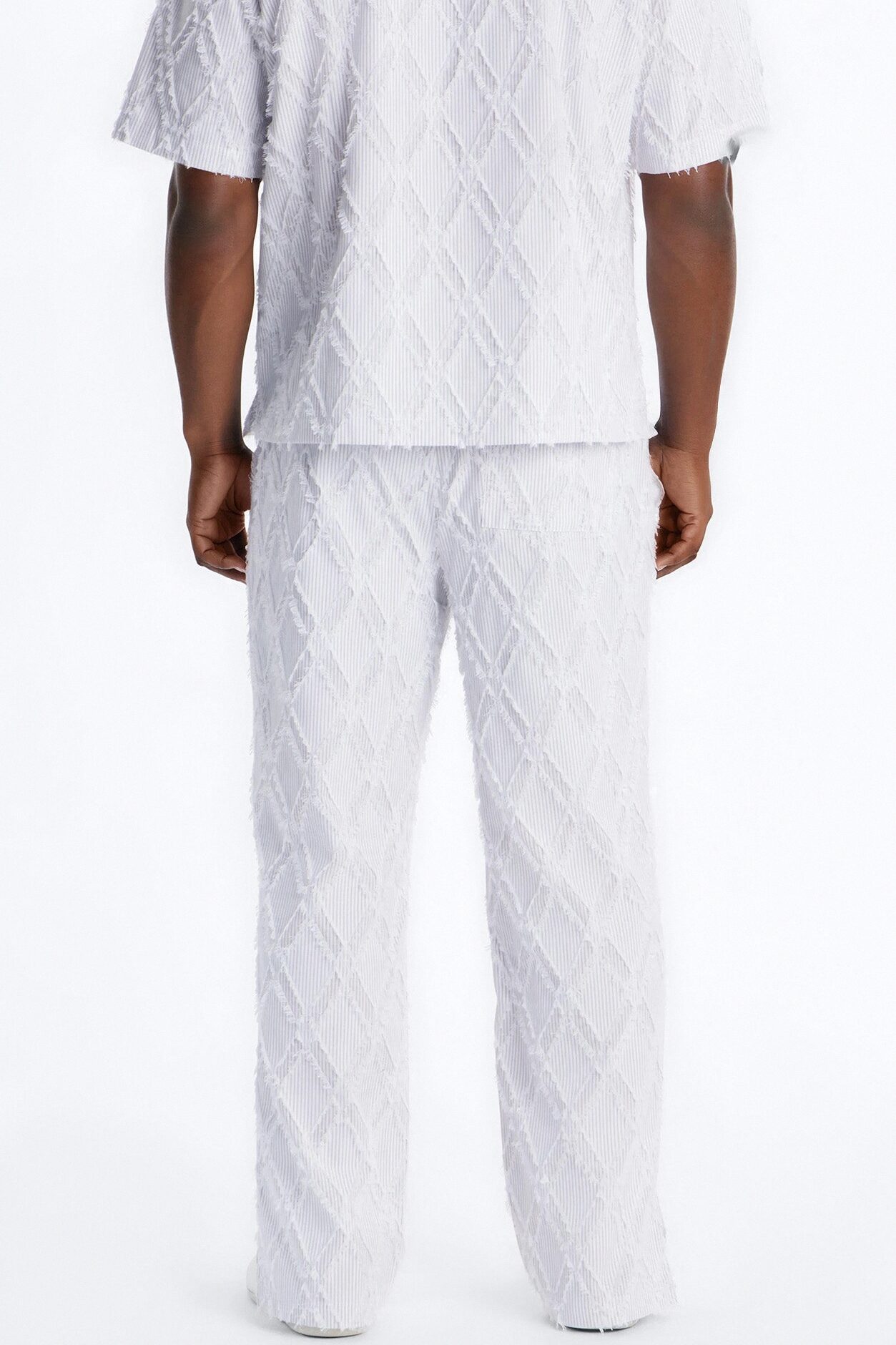Straight Sahara Stripe Pant - White