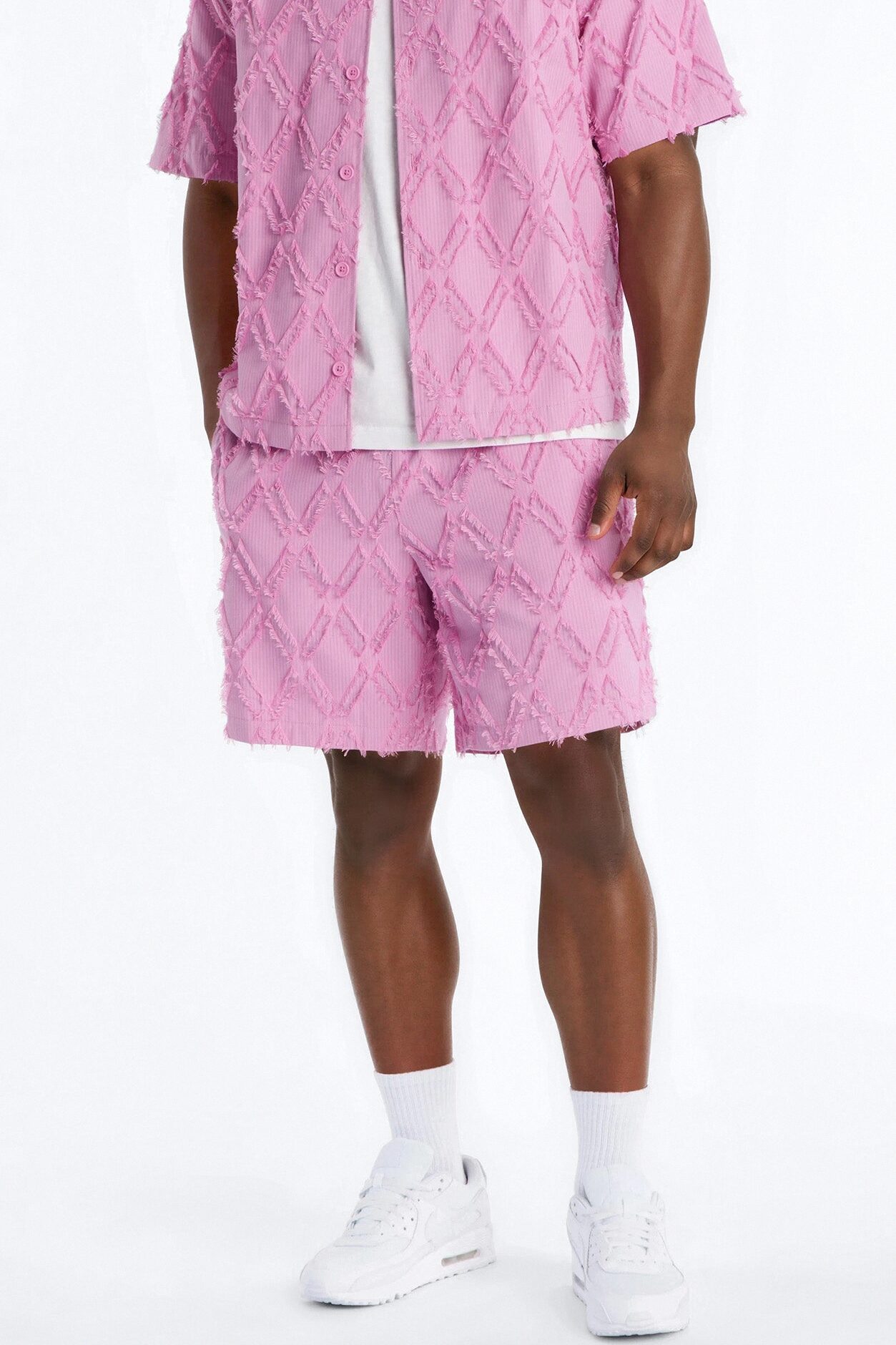 Relaxed Sahara Stripe Short - Mauve