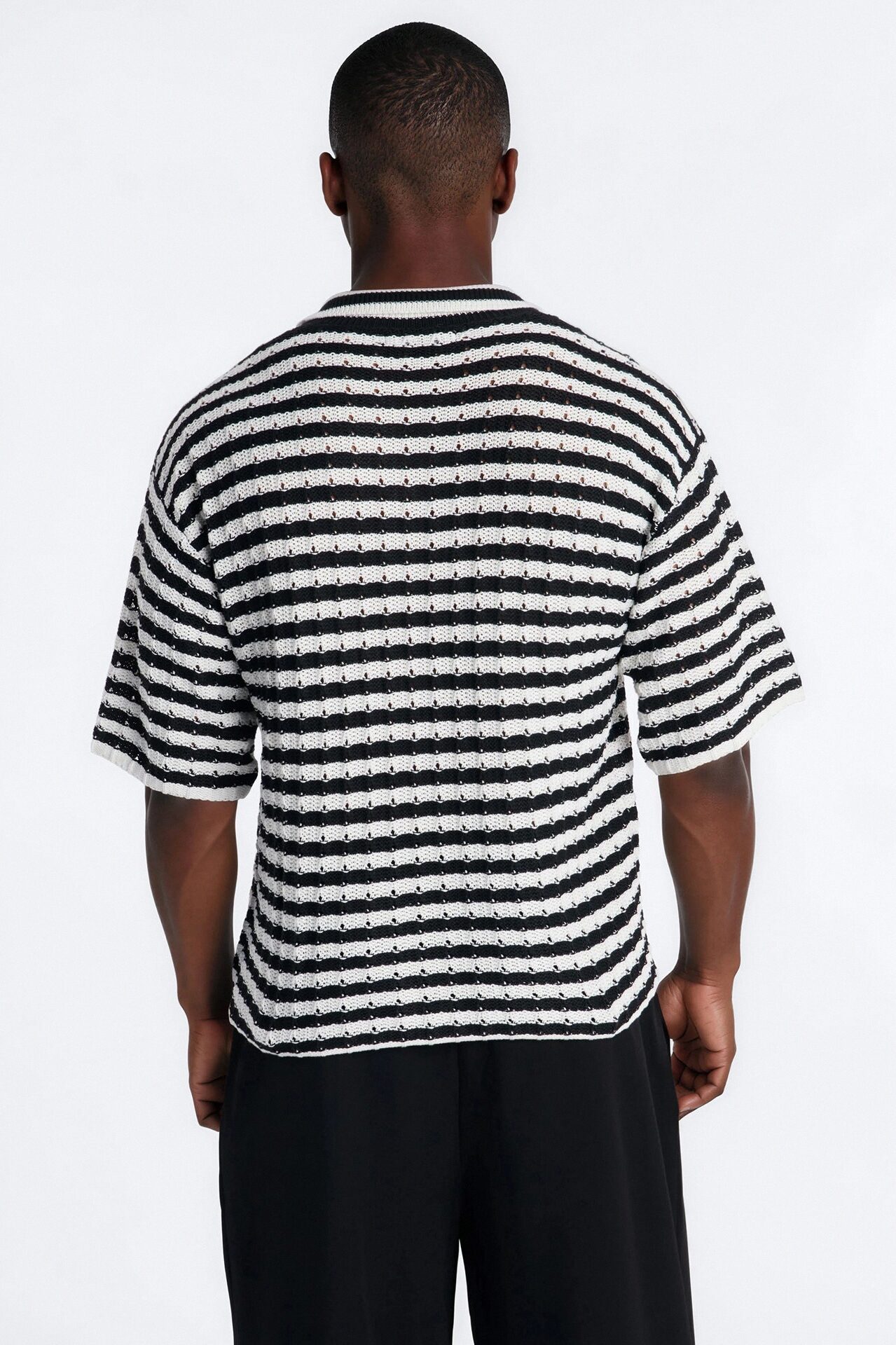 Relaxed Regatta Stripe Polo - Black