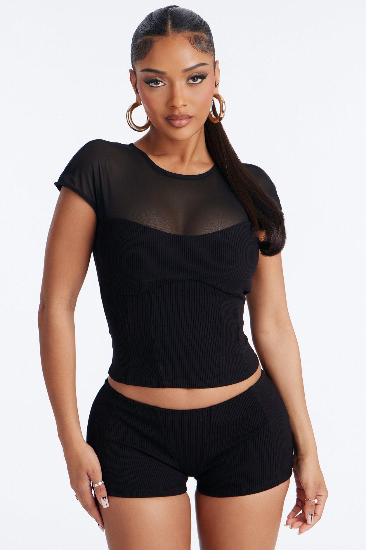Scarlett Snatched Micro Mini Short Set - Black