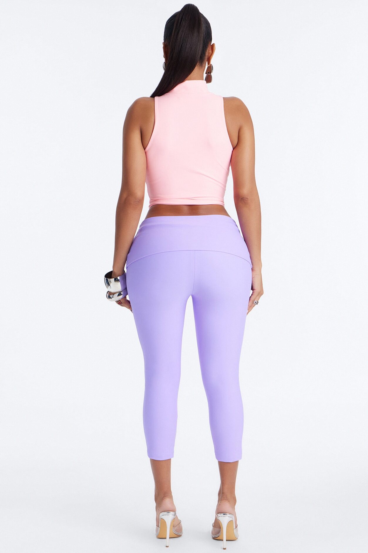 Roxy Form Double Lined Capri Pant Set - Pink/combo