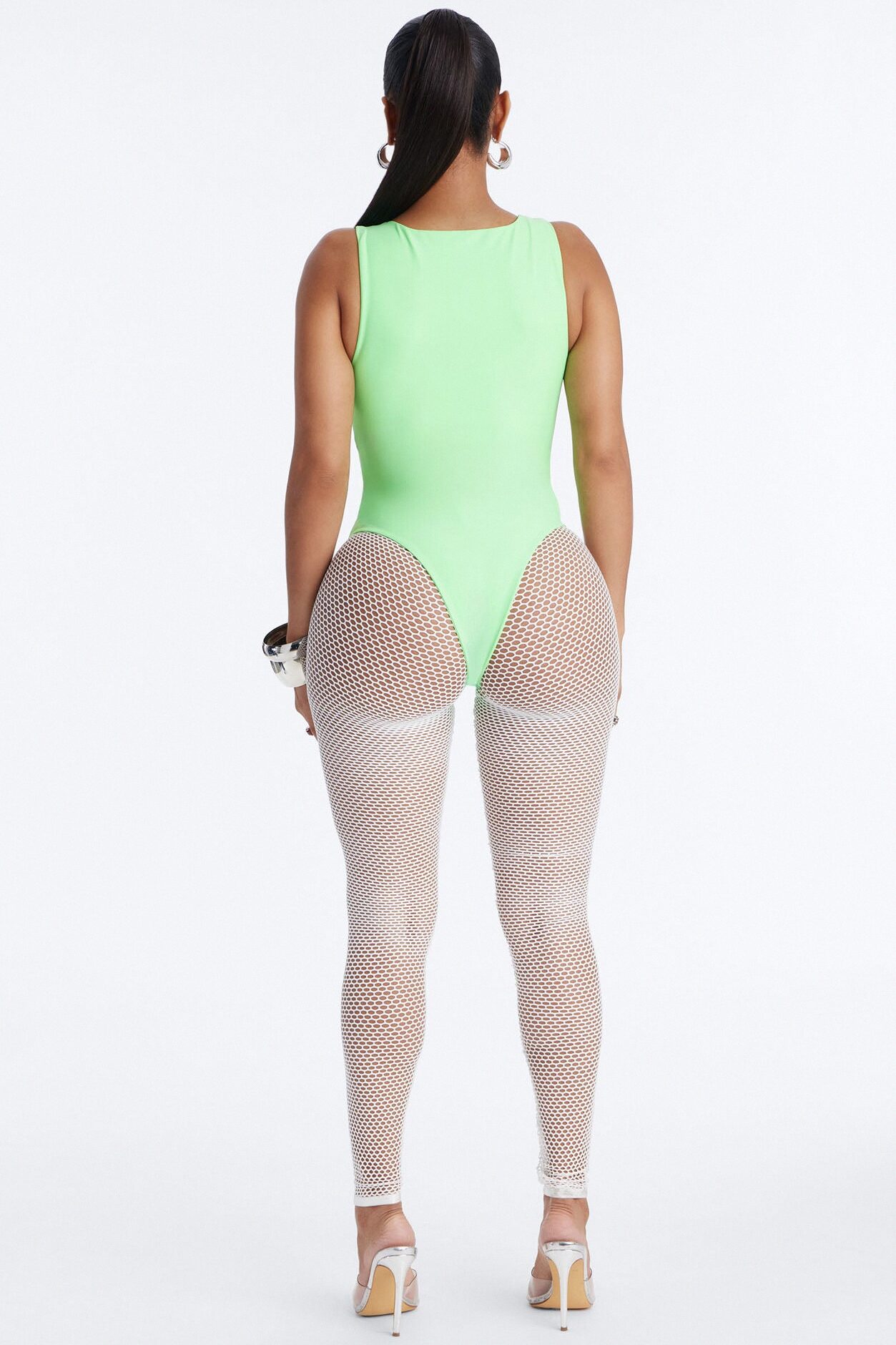 Roxy Form Double Lined Fishnet Set - Green/combo