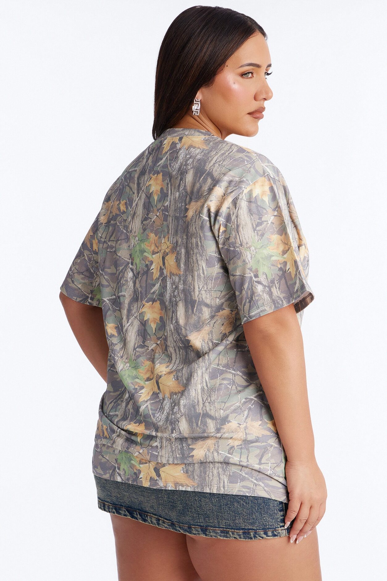 ACDC Camo Printed Oversized Tee - Camouflage