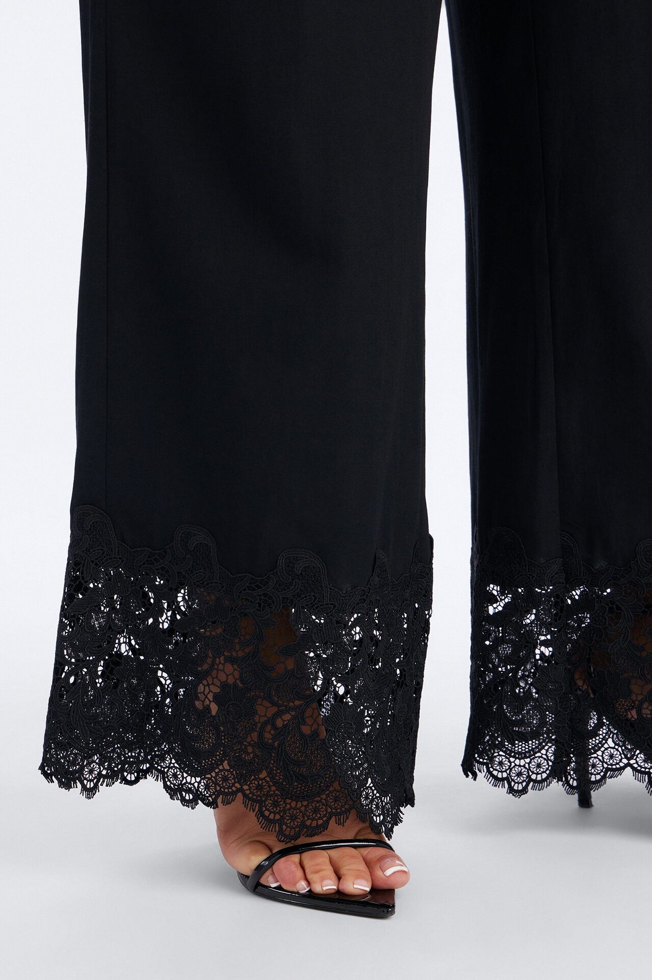 Tianna Backless Linen Pant Set - Black