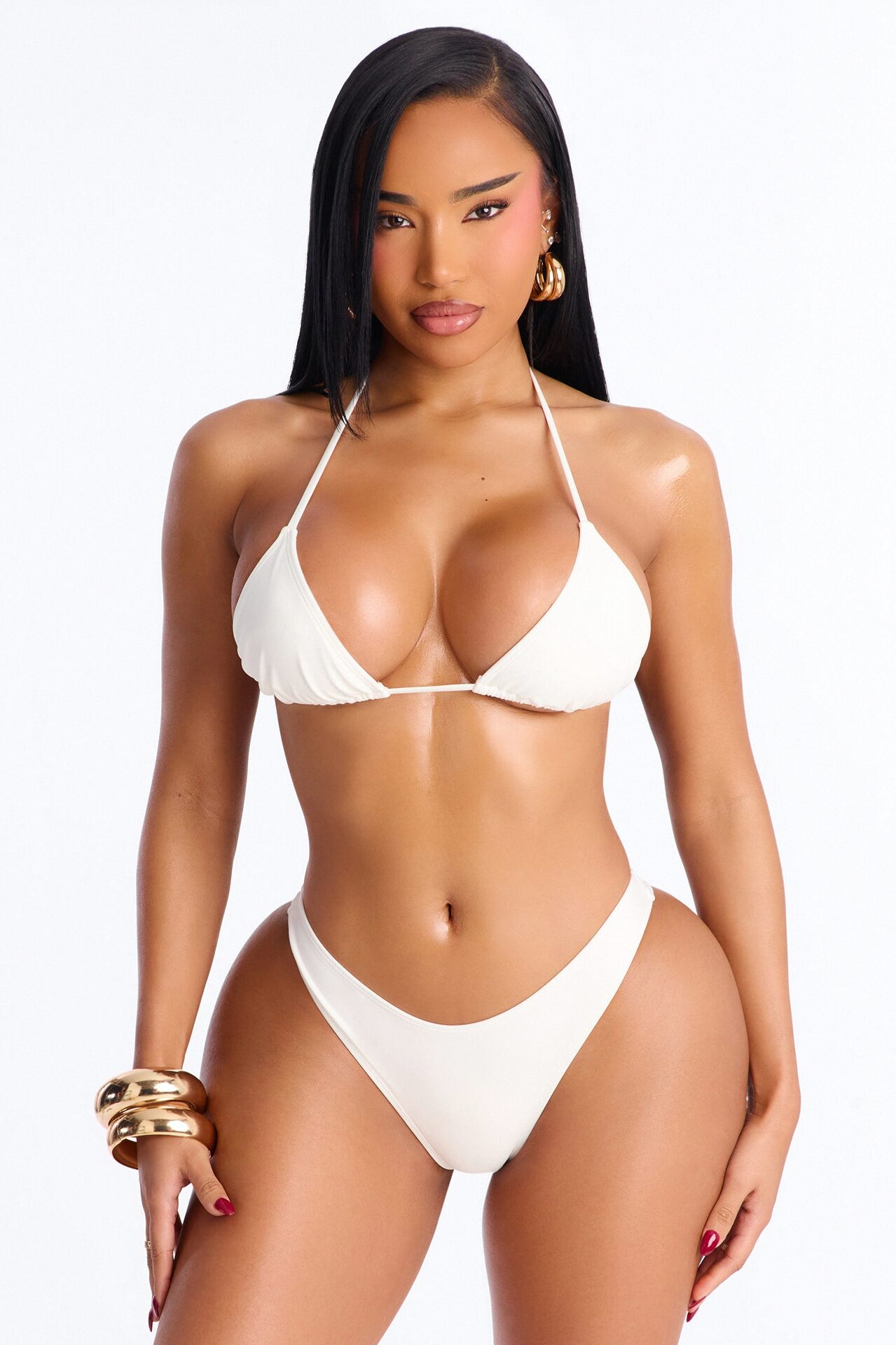 Allyson Bikini And Coverup Set - White