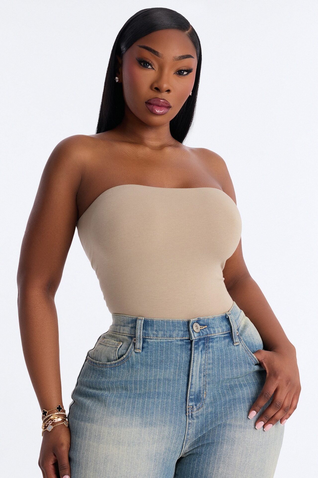 Lyla Double Lined Tube Top - Olive