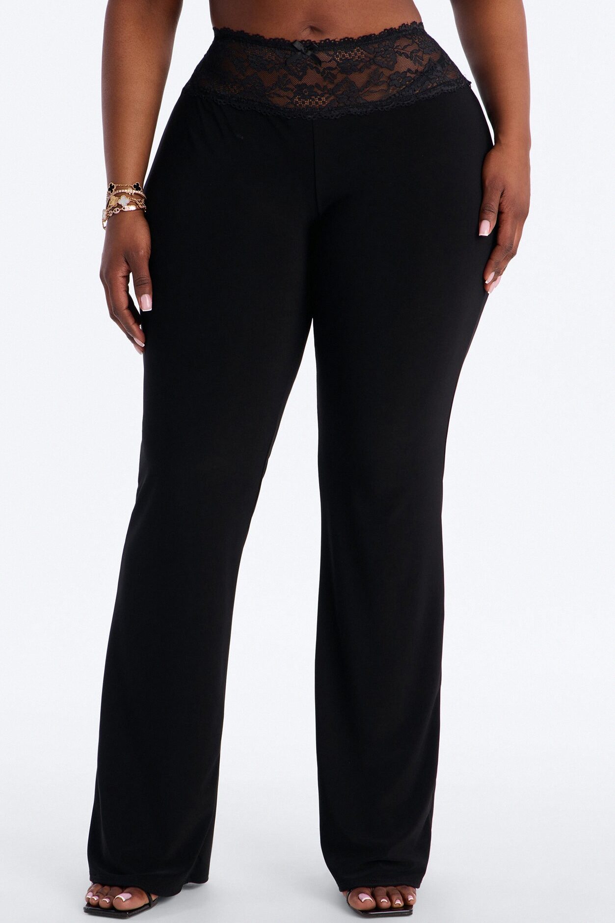 Laced and Locked Low Rise Flare Pant 33″ - Black