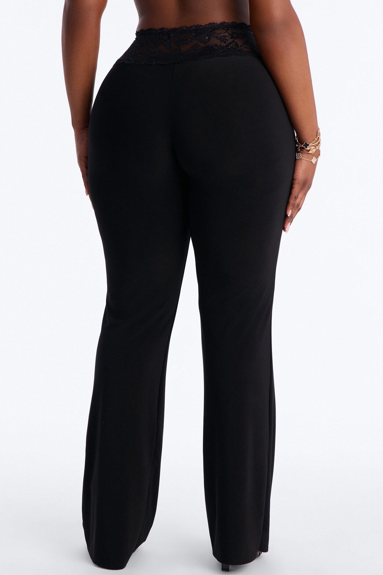 Laced and Locked Low Rise Flare Pant 33″ - Black