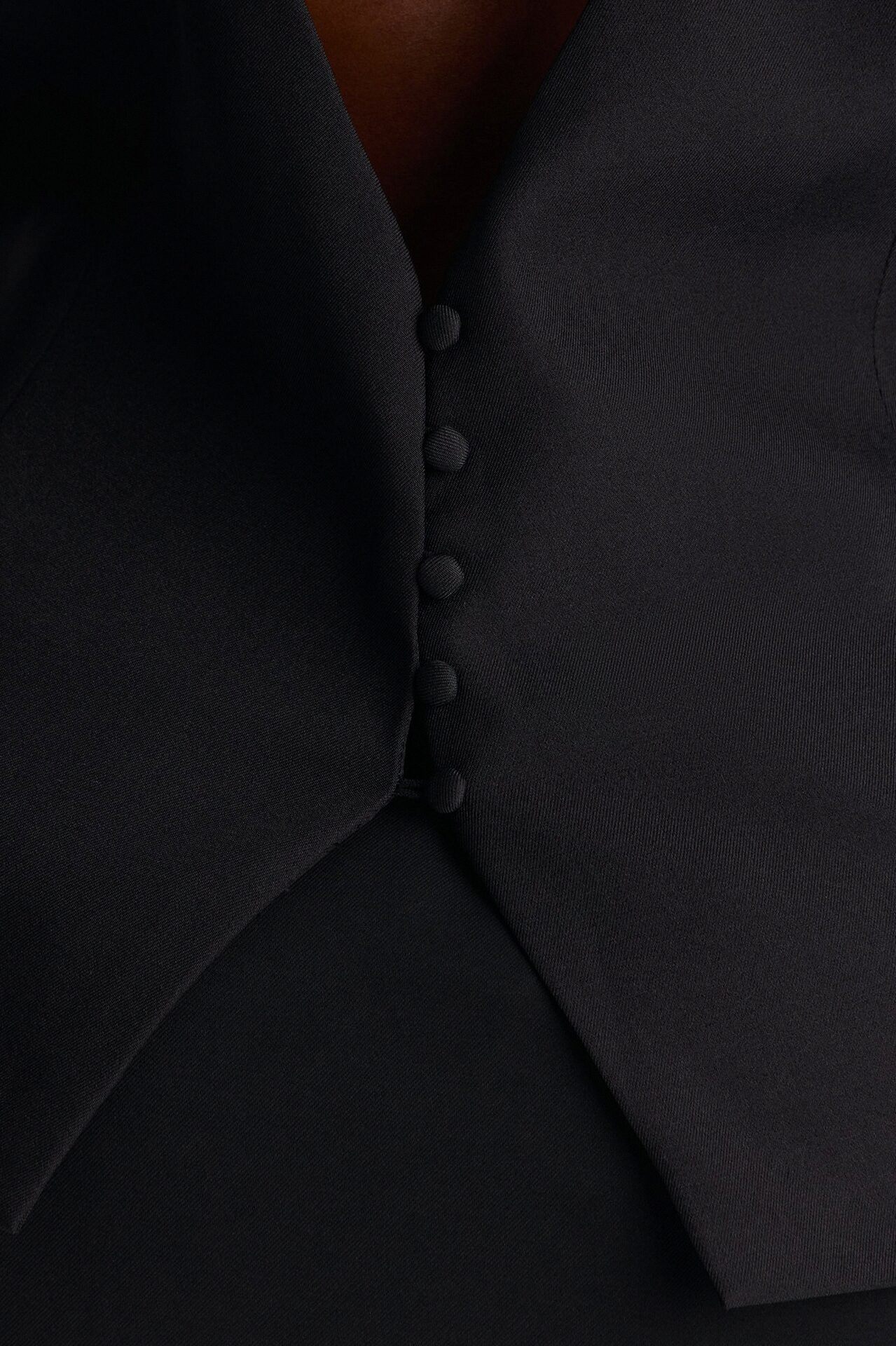 She Means Business Shoulder Pads Twill Top - Black