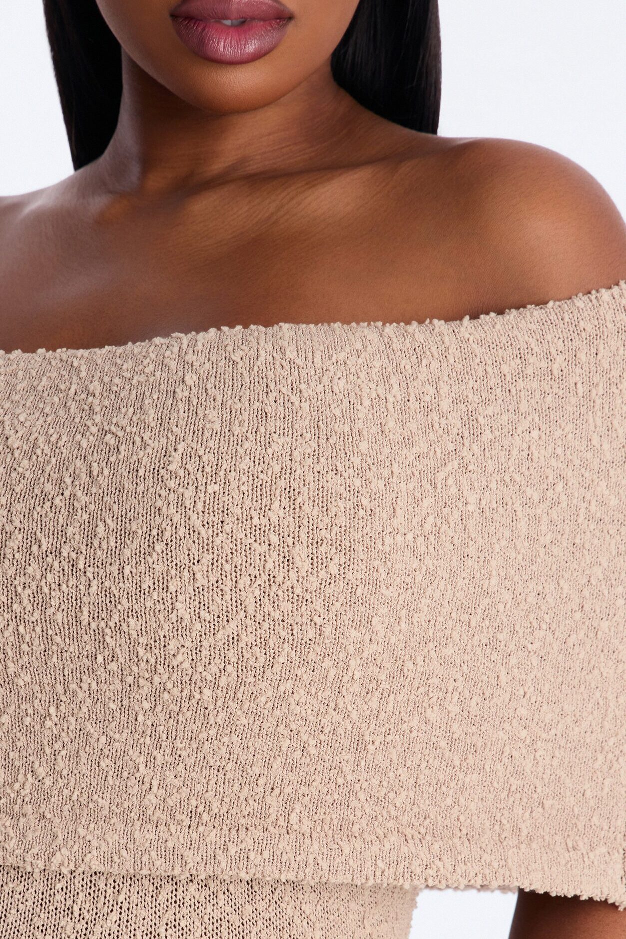 Effortless Edge Sweater Maxi Dress - Taupe
