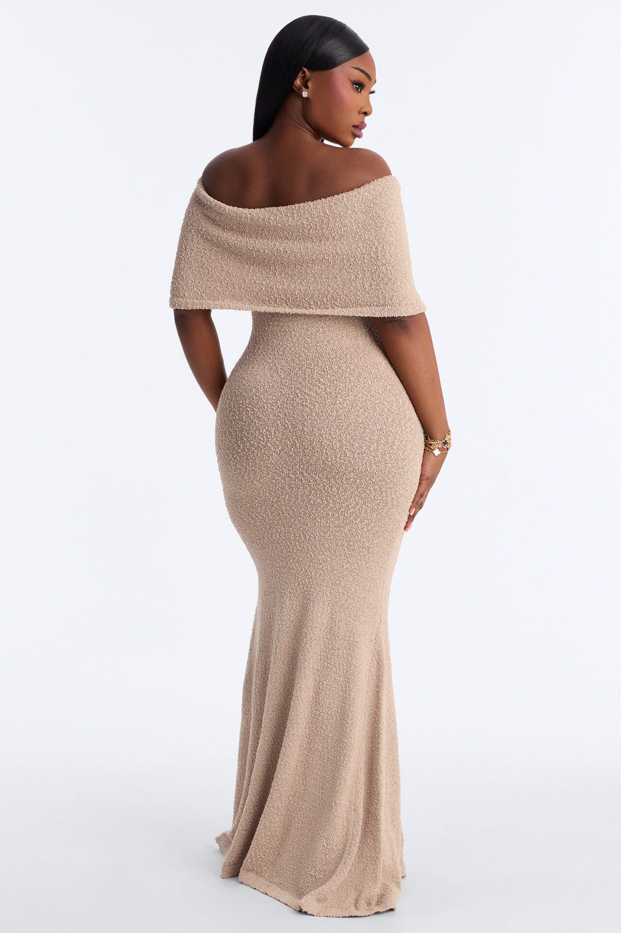 Effortless Edge Sweater Maxi Dress - Taupe