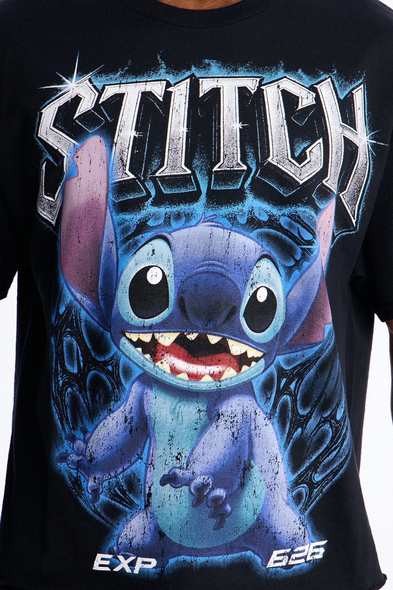Disney Stitch Short Sleeve Tee - Black