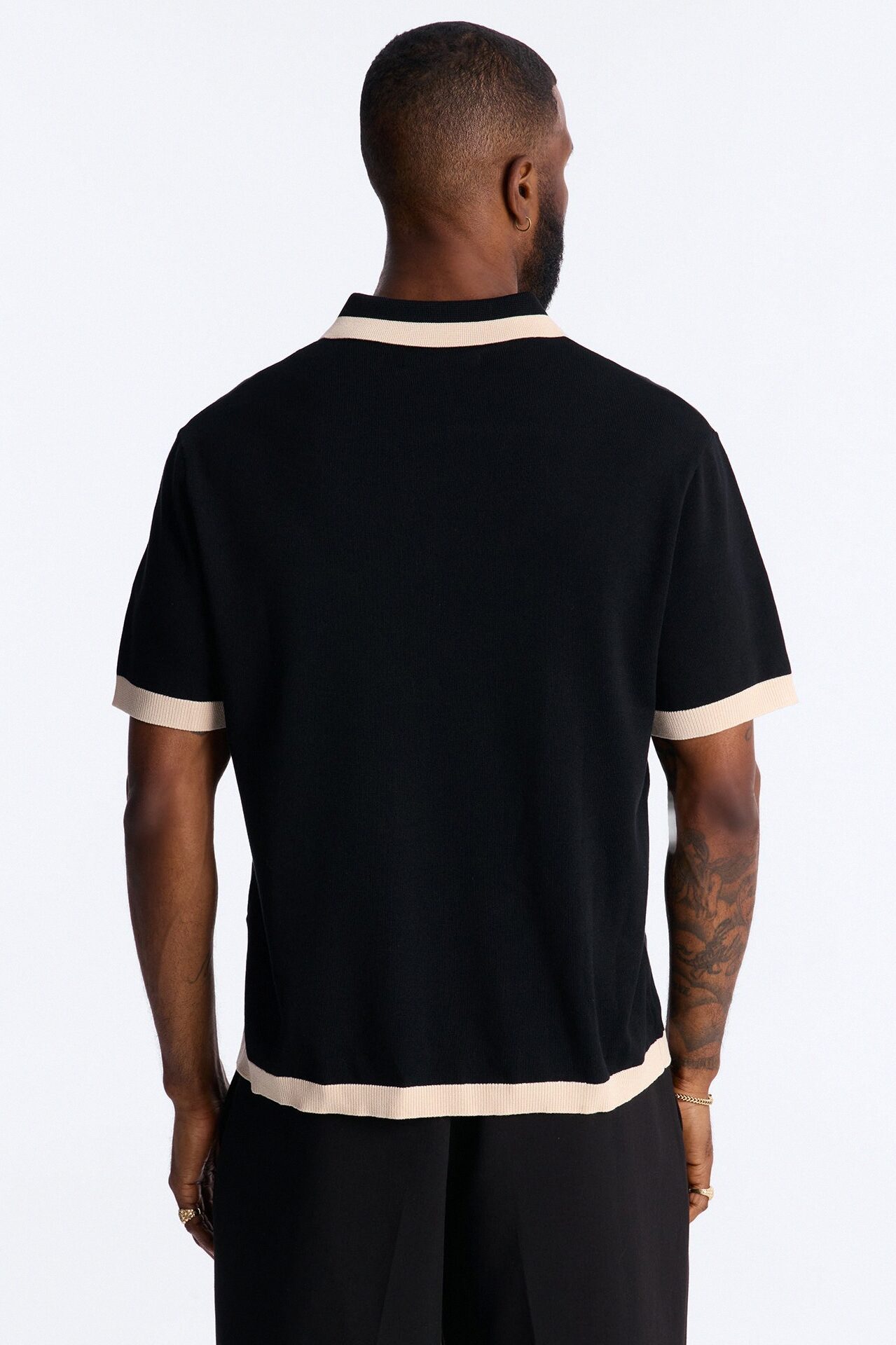 Rue Saint Johnny Collar Polo - Black