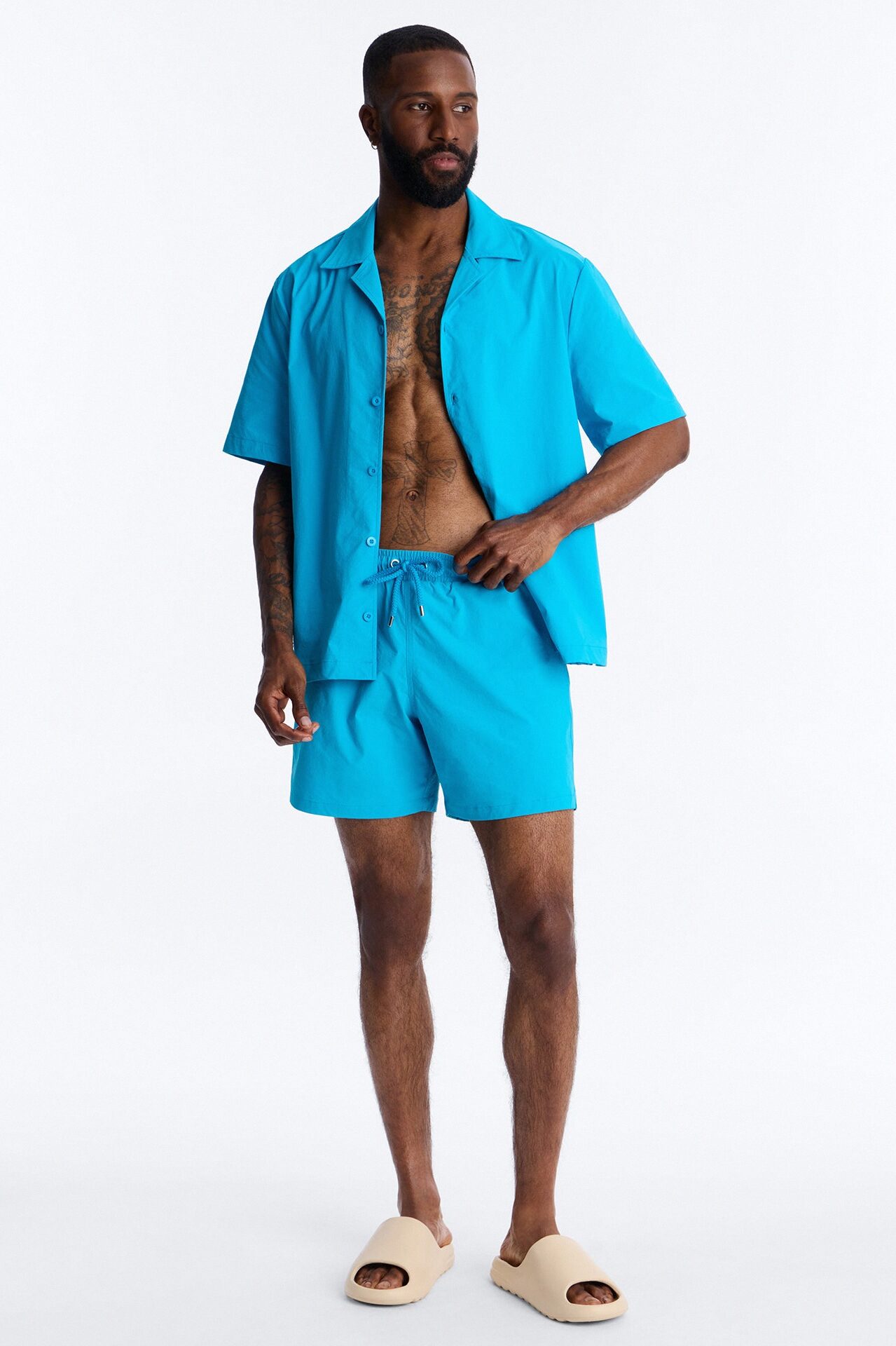 Montez Stretch Swim Trunk 6″ - Blue