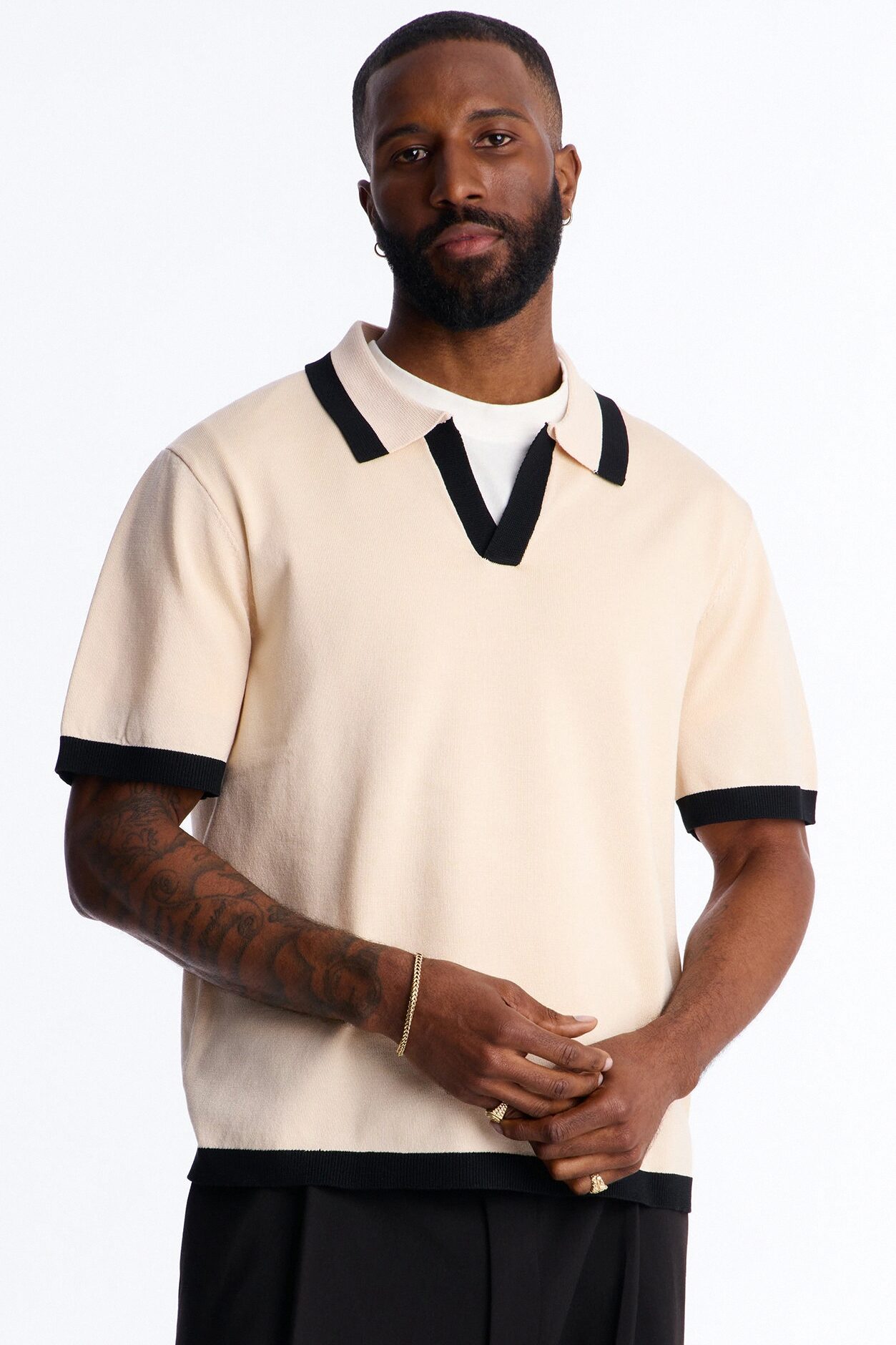 Rue Saint Johnny Collar Polo - Tan