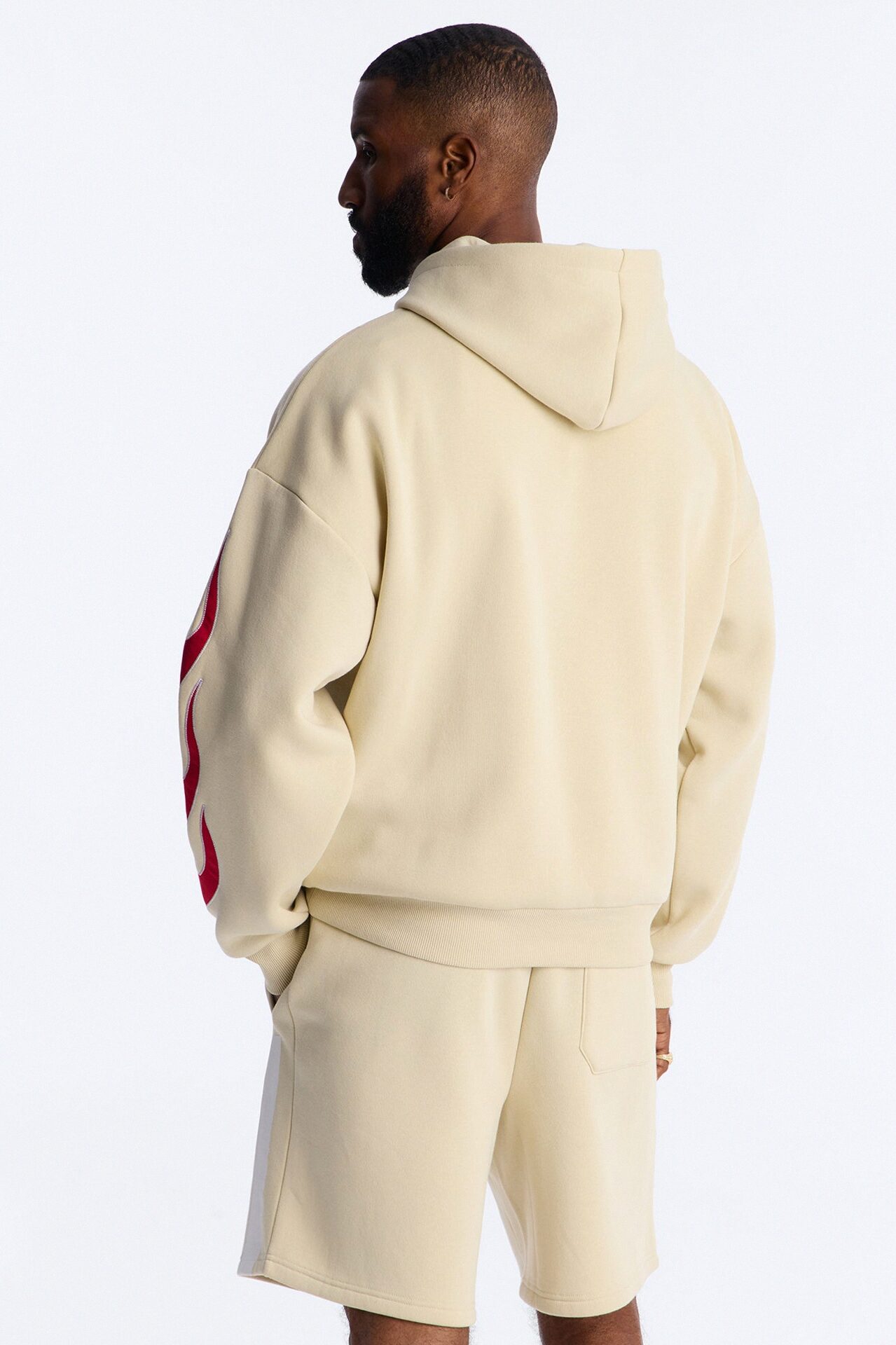 Scarface Embroidery Patch Hoodie - Khaki