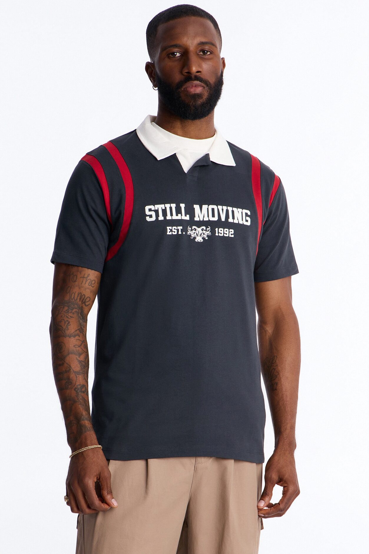 Relaxed Still Moving Polo - Black