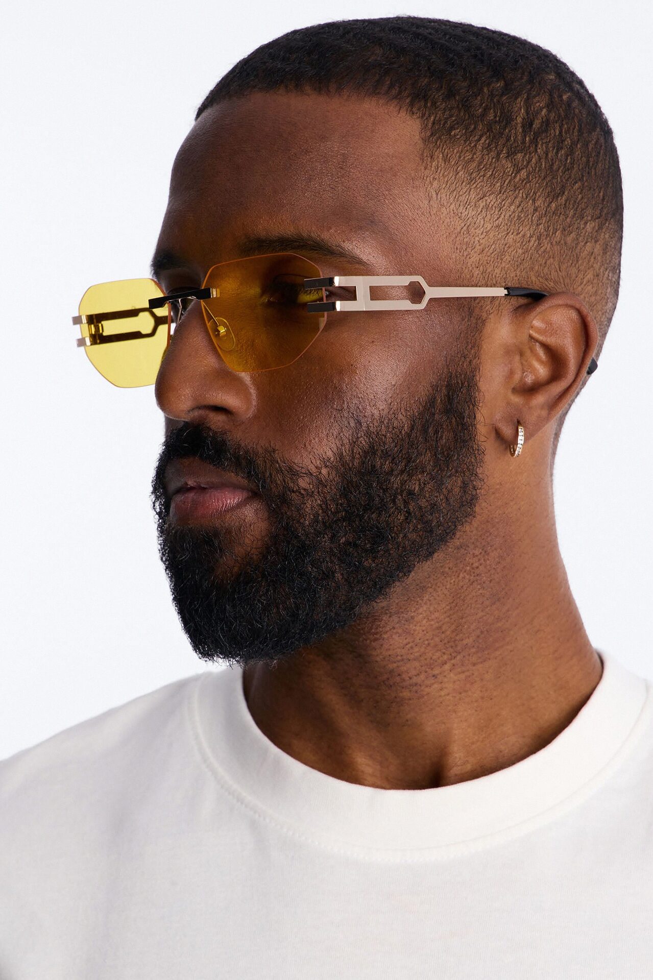 Statement Angular Sunglasses - Yellow