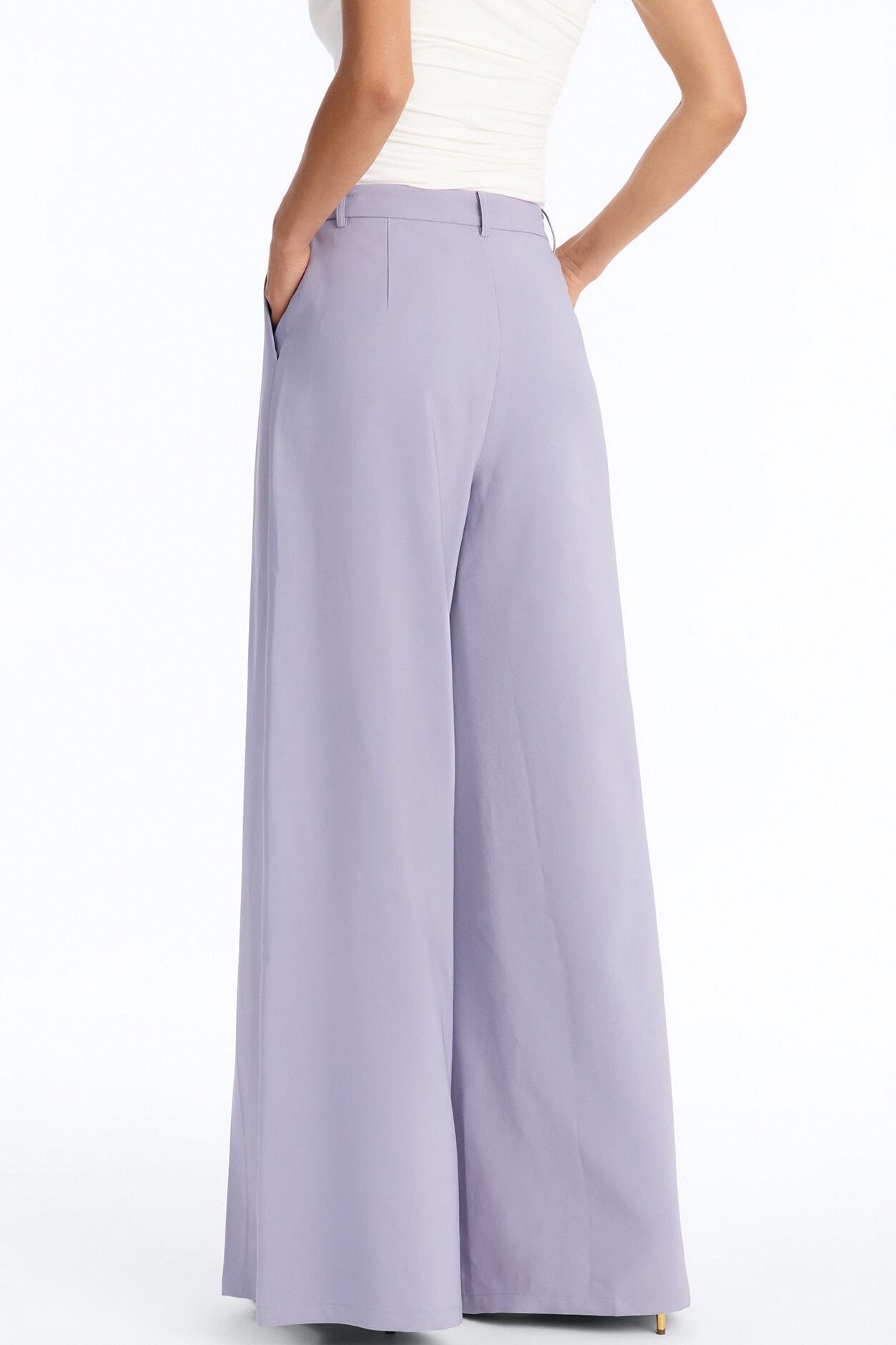 Karianna Crepe Woven Wide Leg Pant 33 - Slate Grey