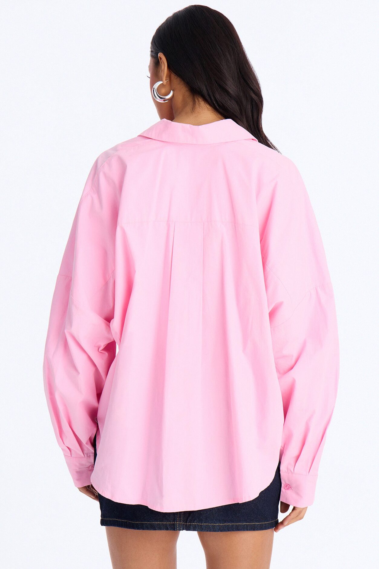 Cool Girl In Progress Pleated Poplin Top - Pink
