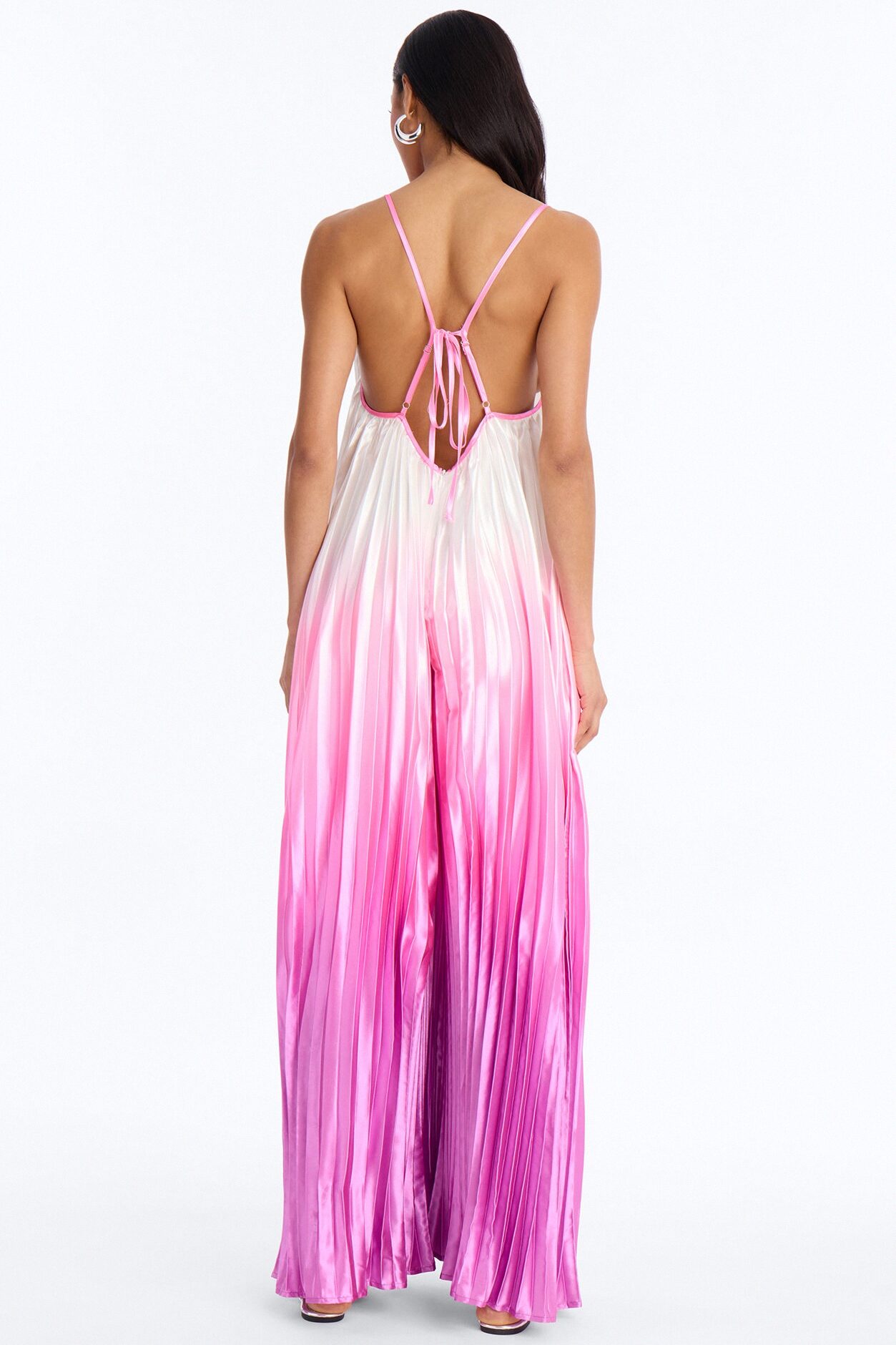 Paige Satin Ombre Wide Leg Jumpsuit - Pink