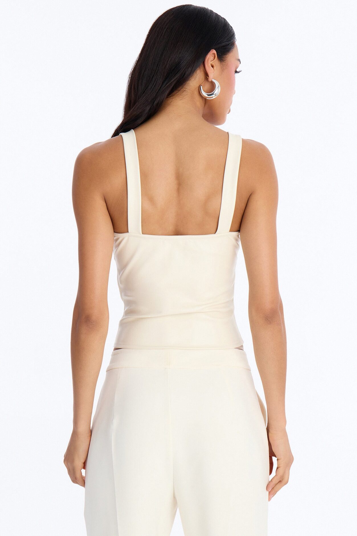 Urban Legend Faux Leather Top - Cream