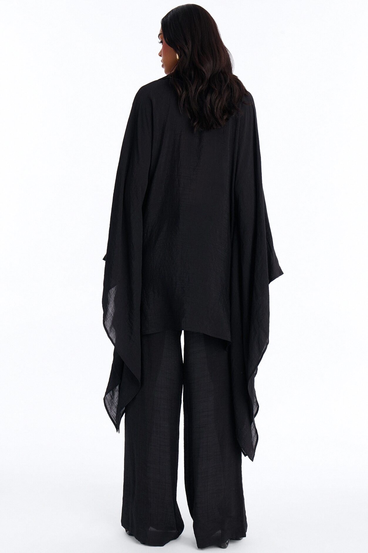 Addison Linen Pant Set - Black
