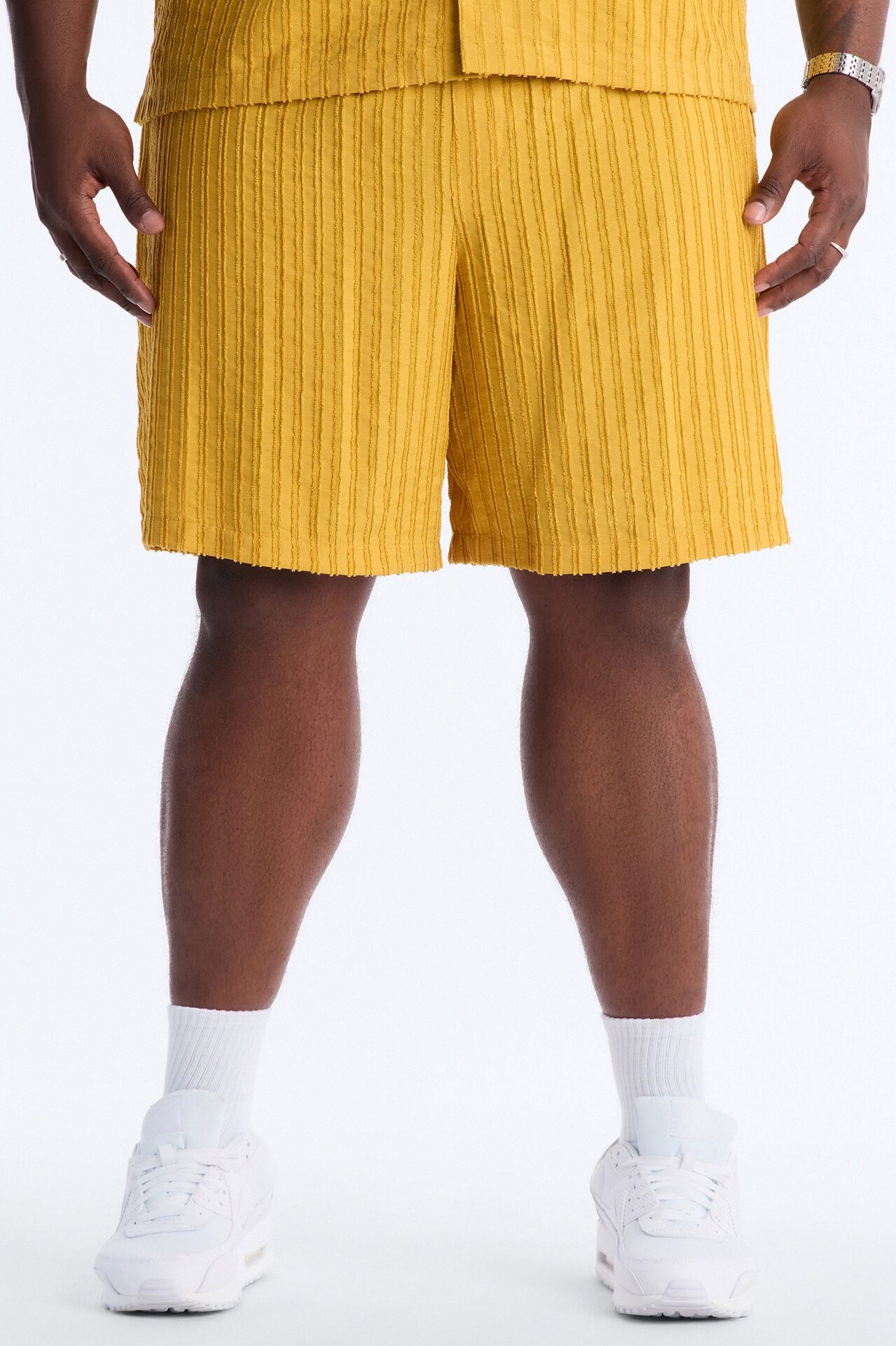 Relaxed Aegean Pleat Short - Mustard