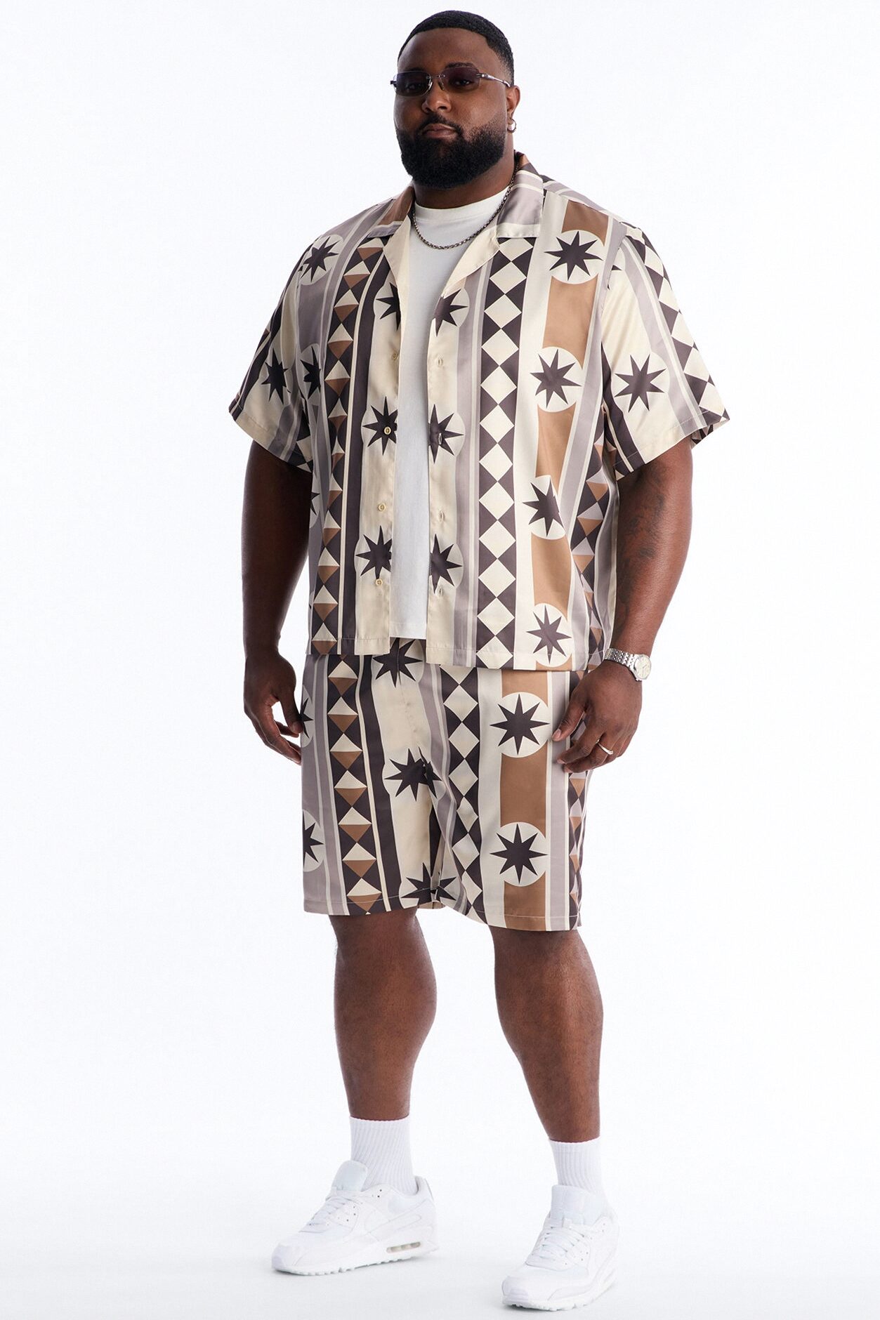 Toscana Geo Relaxed Short - Tan