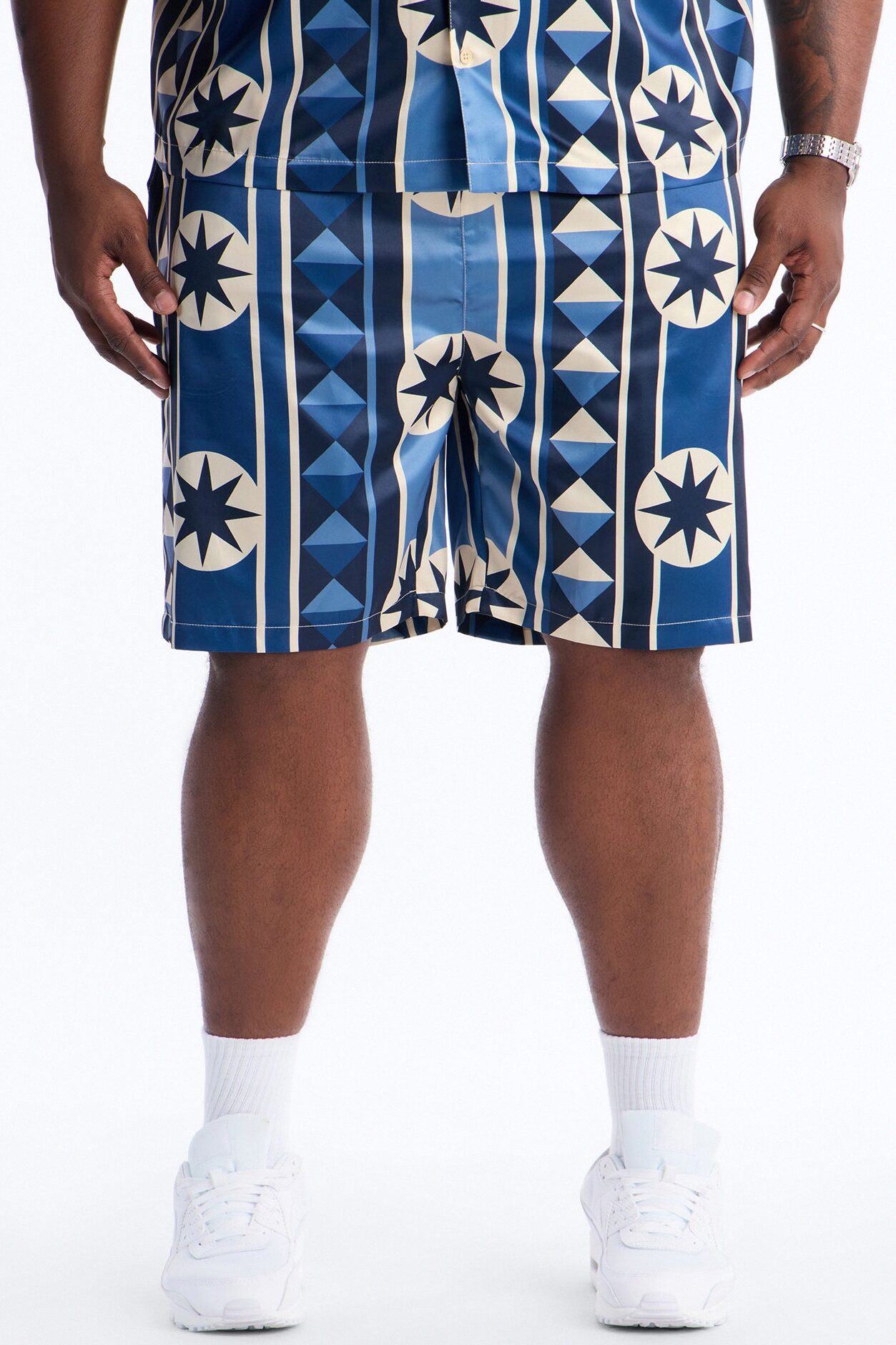 Toscana Geo Relaxed Short - Blue